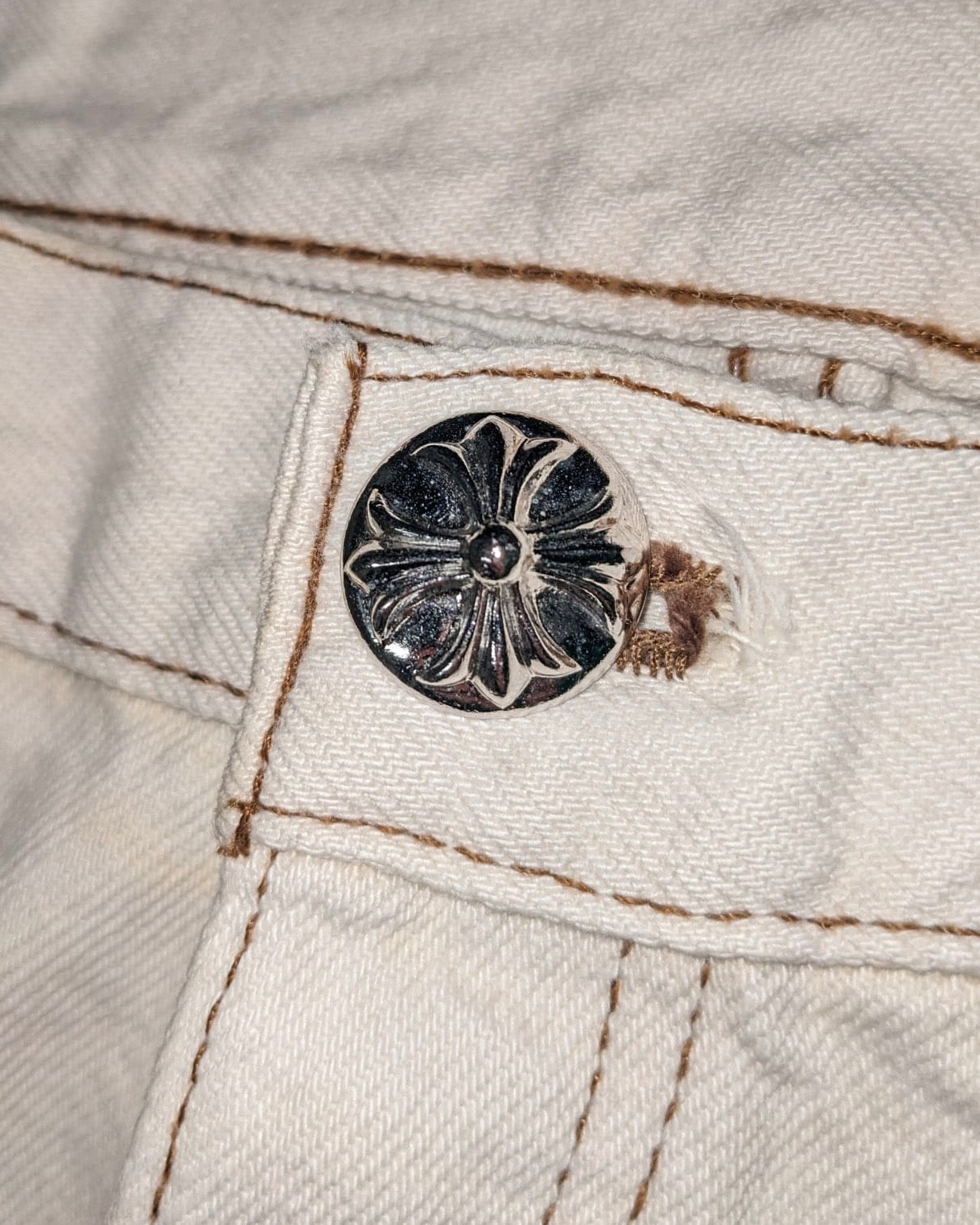 Chrome Hearts Matty Boy 1/1 Custom Painted Levi's Cross Patch Jeans