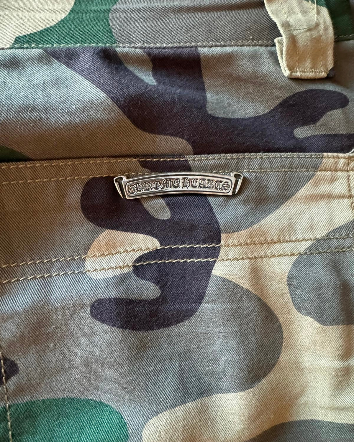 Chrome Hearts Matty Boy Cross Patch Sex Records Camo Cargo Shorts