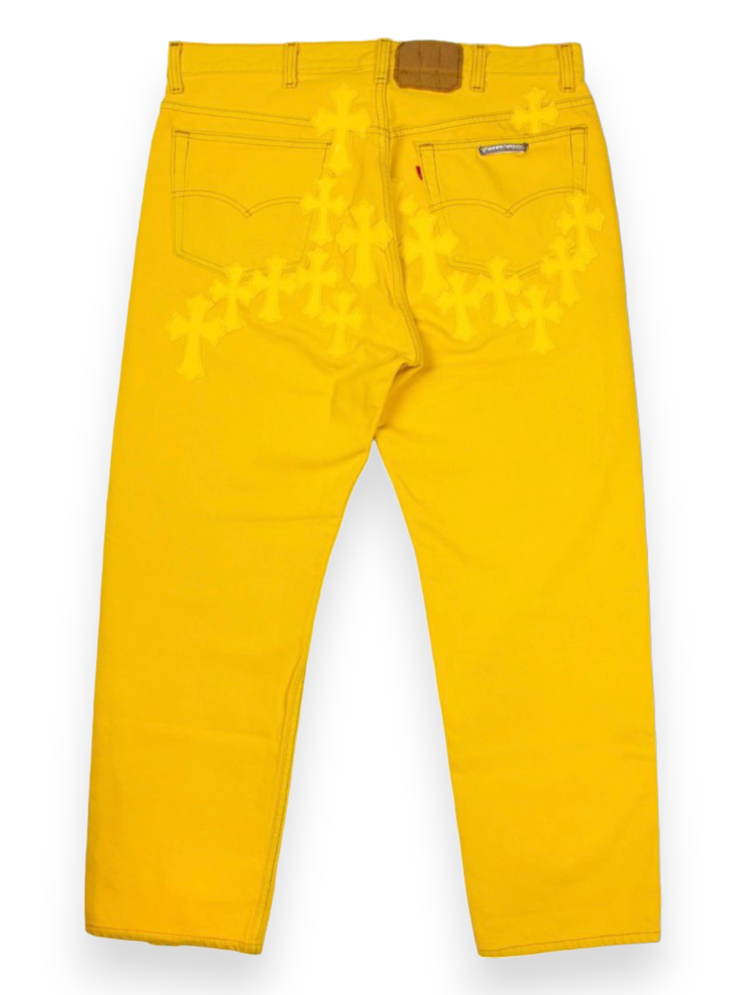 Chrome Hearts Yellow Cross Patch Levi’s Denim Jeans