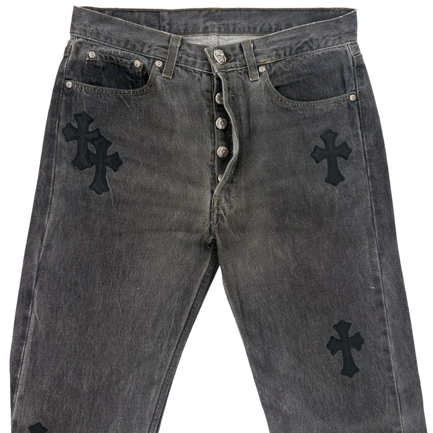Chrome Hearts Cross Patch Levi’s Black Denim Jeans