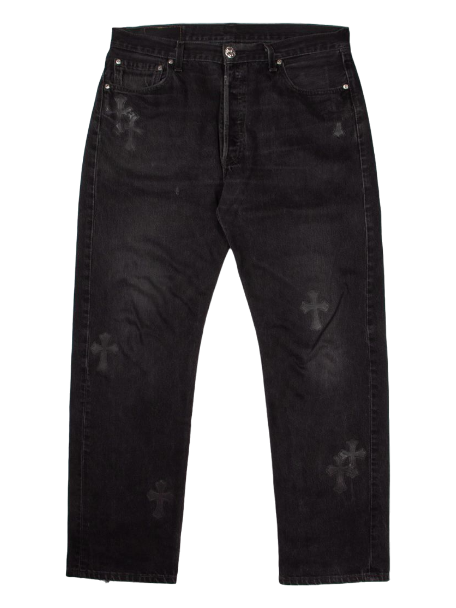 Chrome Hearts Black Cross Patch Black Levi’s Denim Jeans