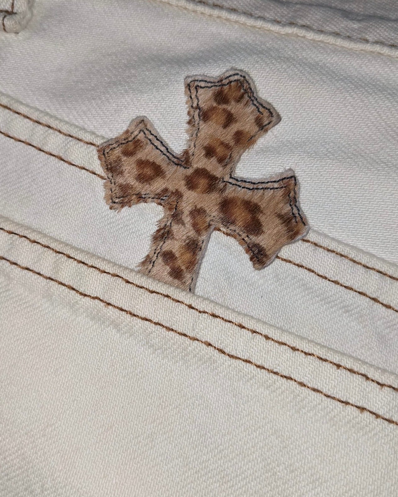 Chrome Hearts Matty Boy 1/1 Custom Painted Levi's Cross Patch Jeans
