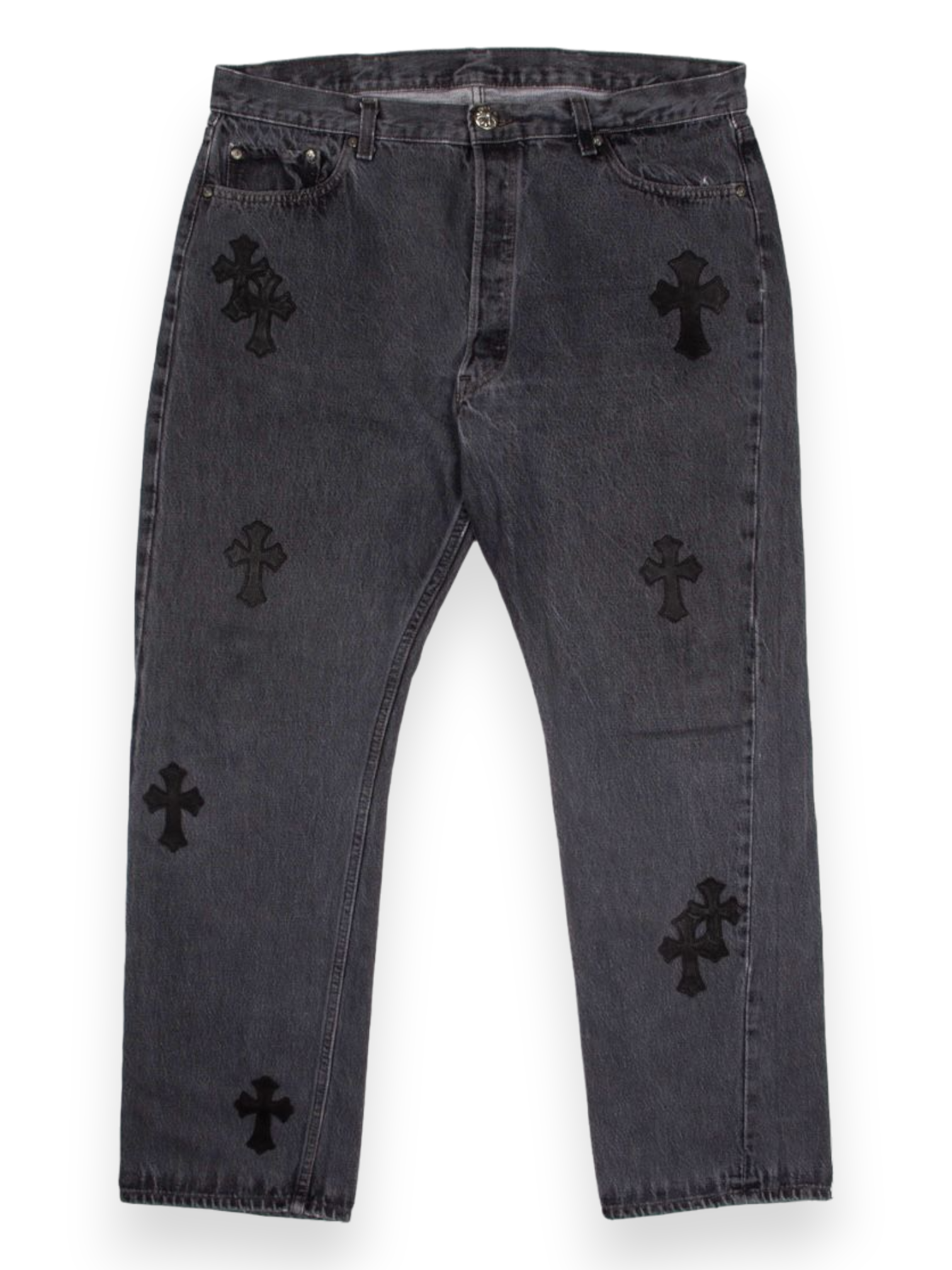 Chrome Hearts Black Cross Patch Black Levi’s Denim Jeans