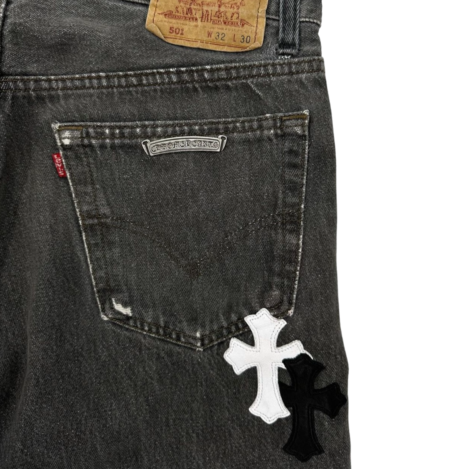 Chrome Hearts Drake Miami Exclusive Cross Patch Levi’s Denim Jeans