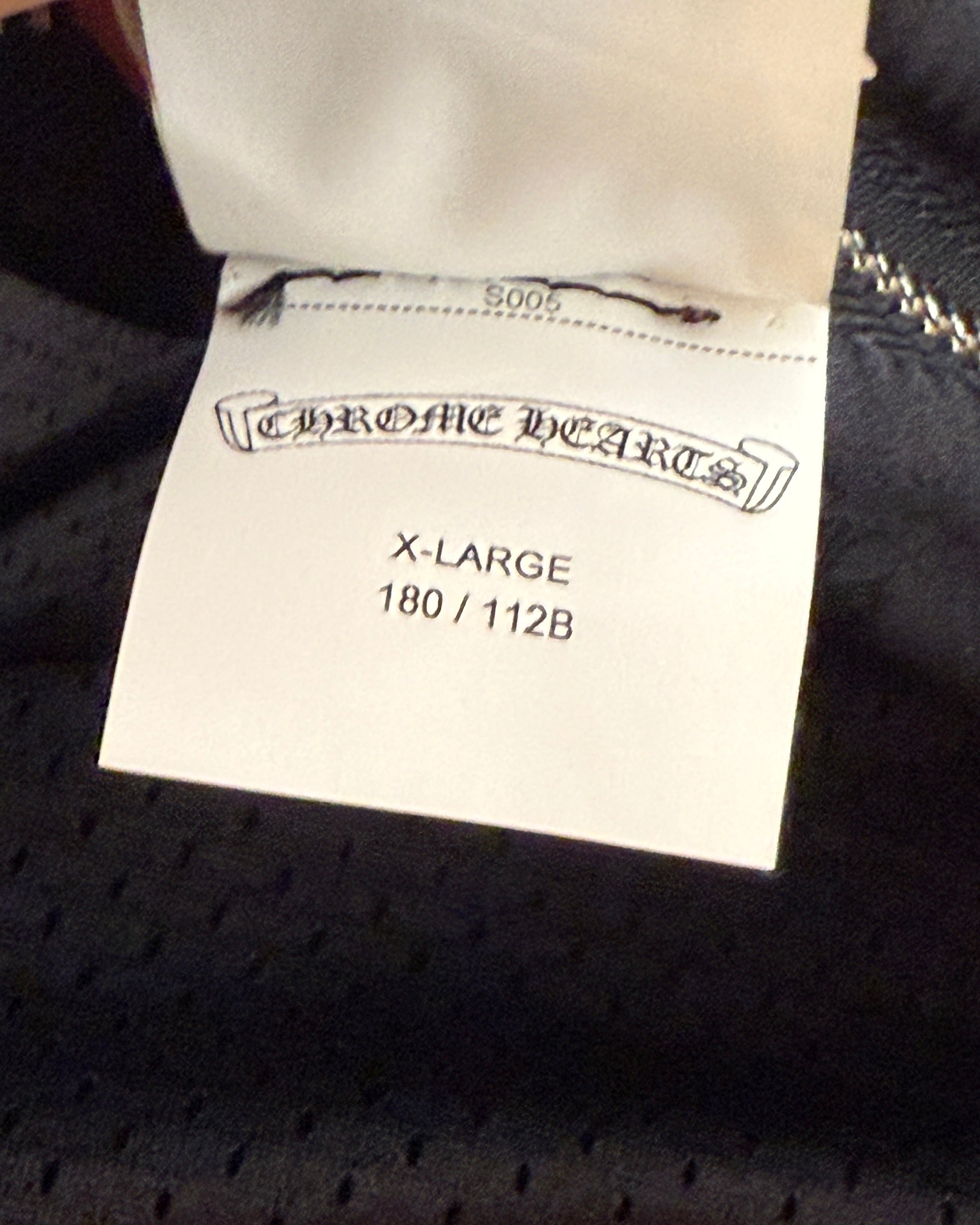 Chrome Hearts Black Cross Patch Leather Jacket