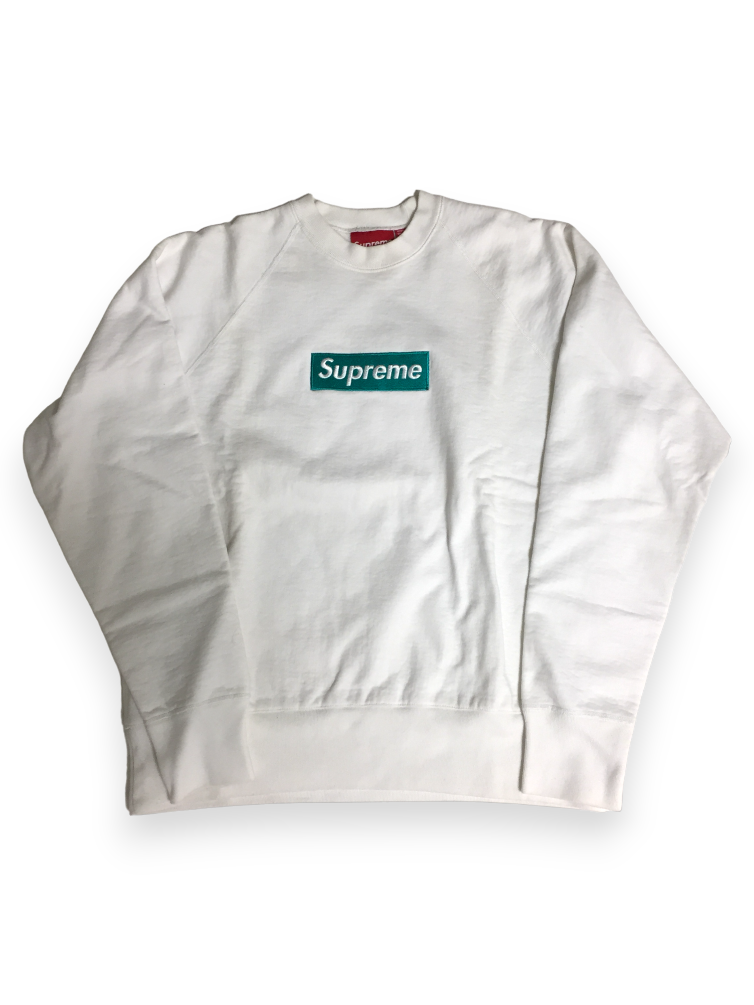 2006 Supreme Teal White Box Logo Crewneck