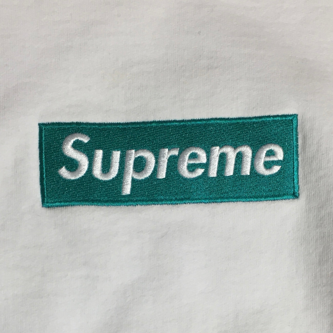 2006 Supreme Teal White Box Logo Crewneck