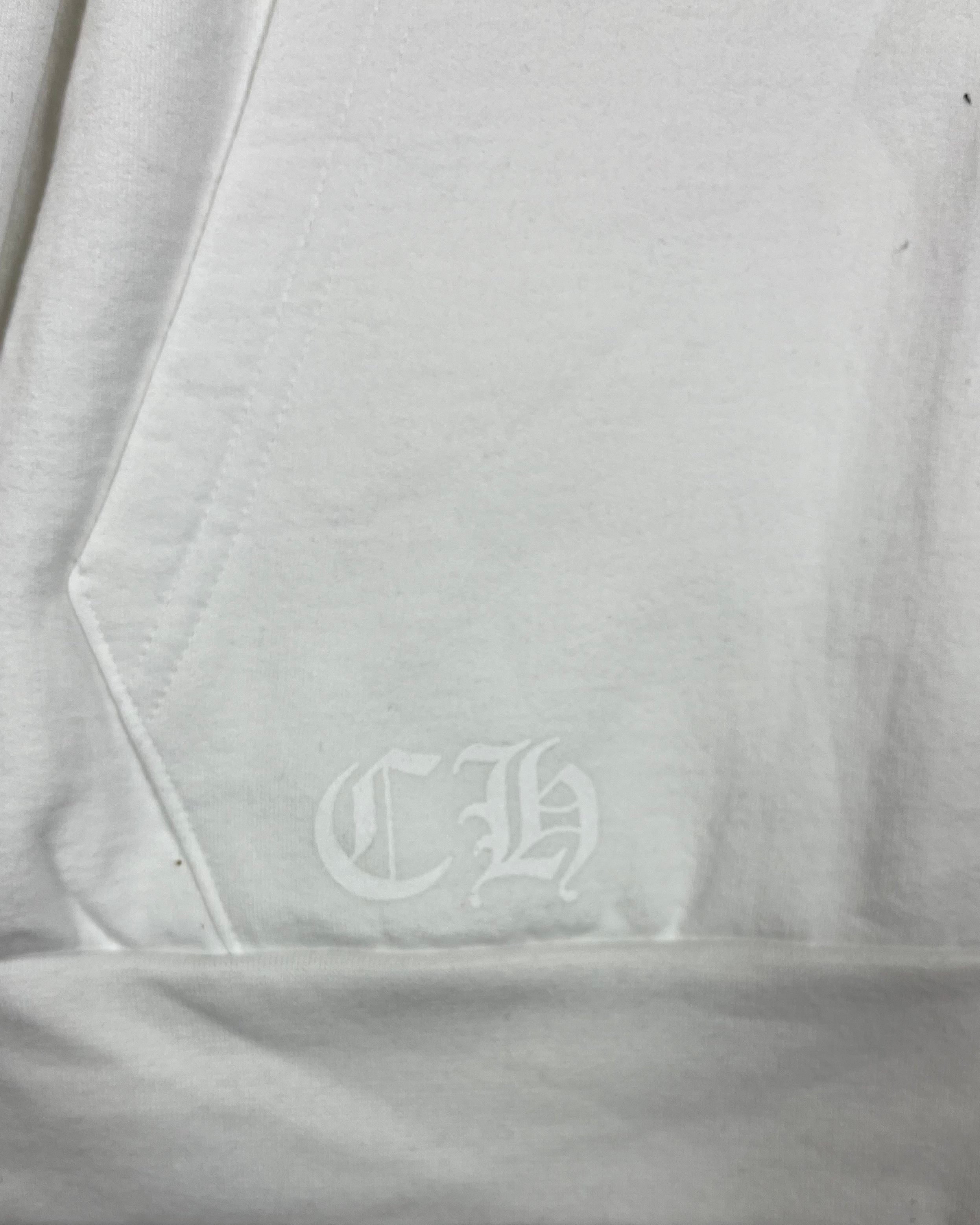 Chrome Hearts White Horseshoe Zip Up Hoodie