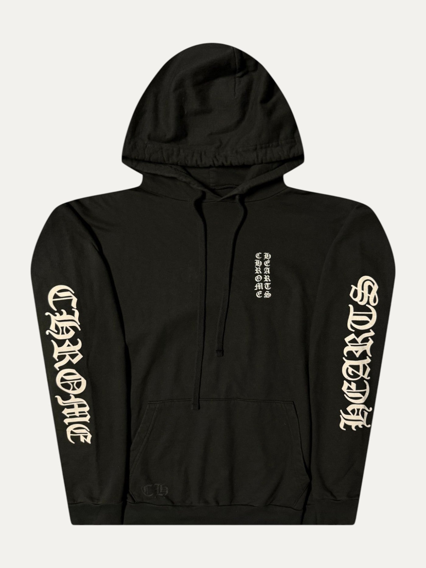 Chrome Hearts Black Scroll Logo Hoodie