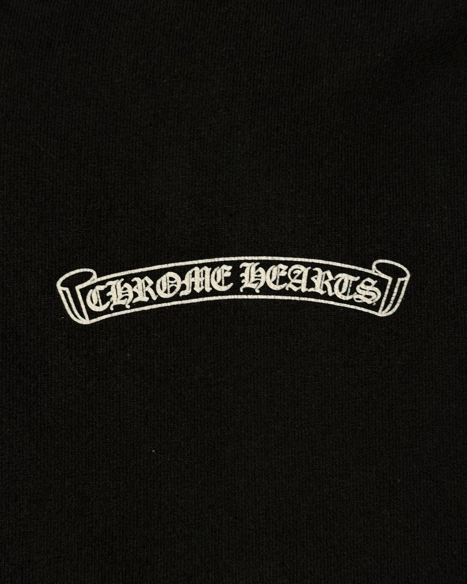 Chrome Hearts Black Scroll Logo Hoodie