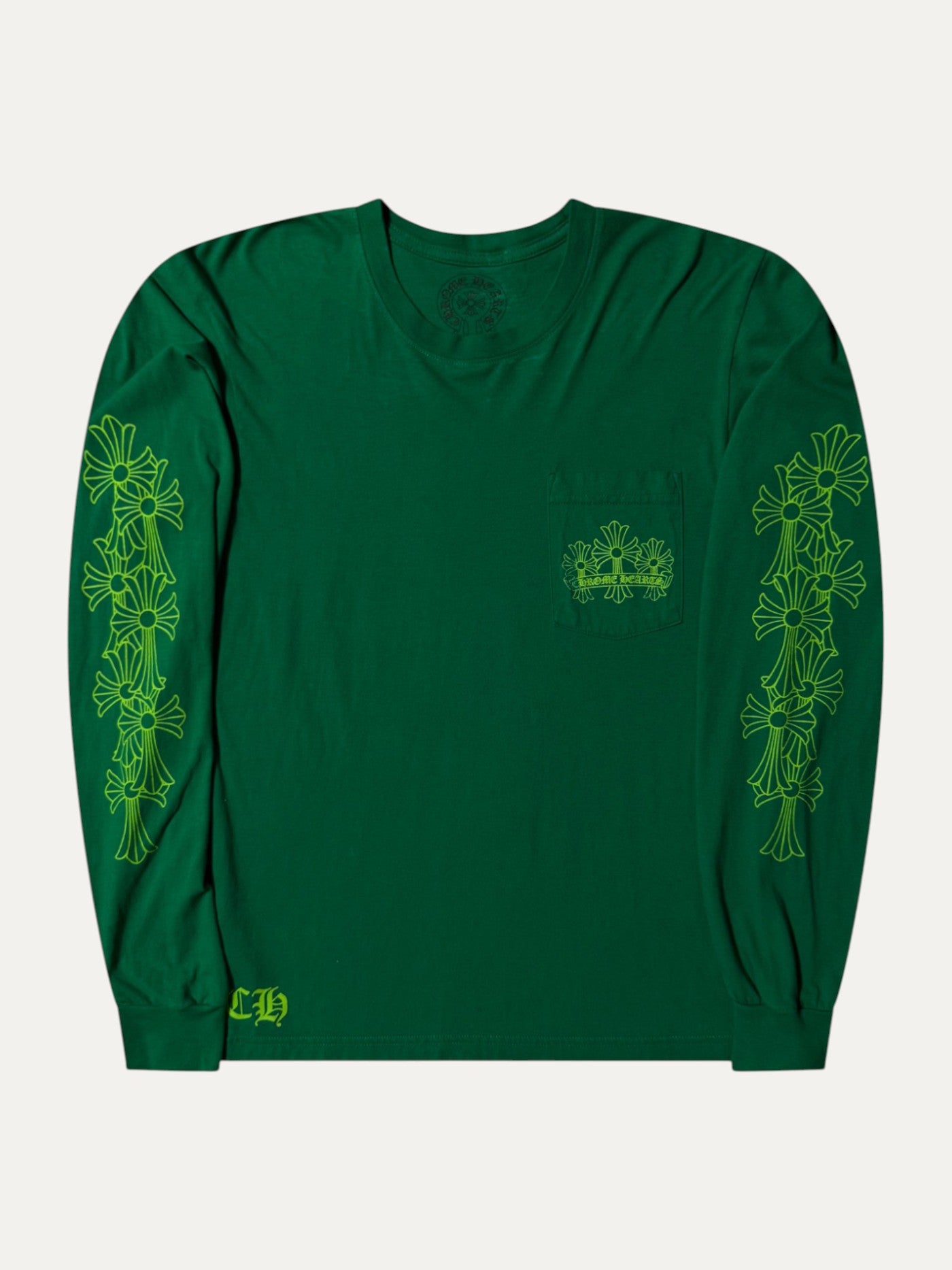 Chrome Hearts Cemetery Cross Kelly Green Long Sleeve