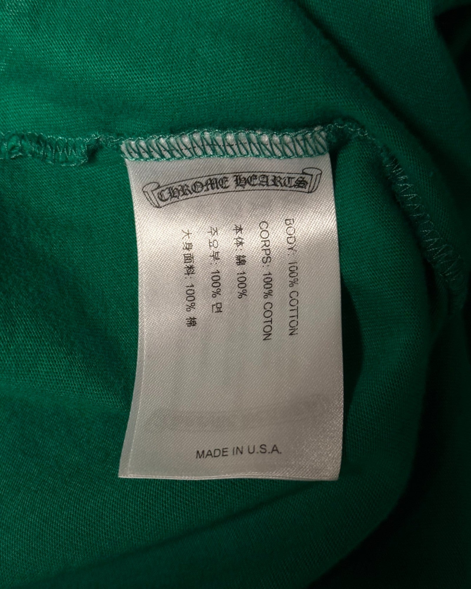Chrome Hearts Cemetery Cross Kelly Green Long Sleeve