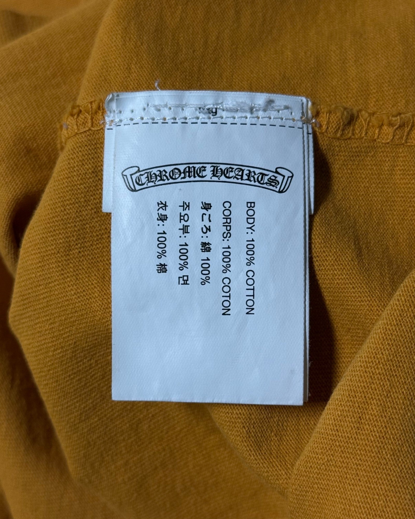 Chrome Hearts Yellow Script Logo Tee