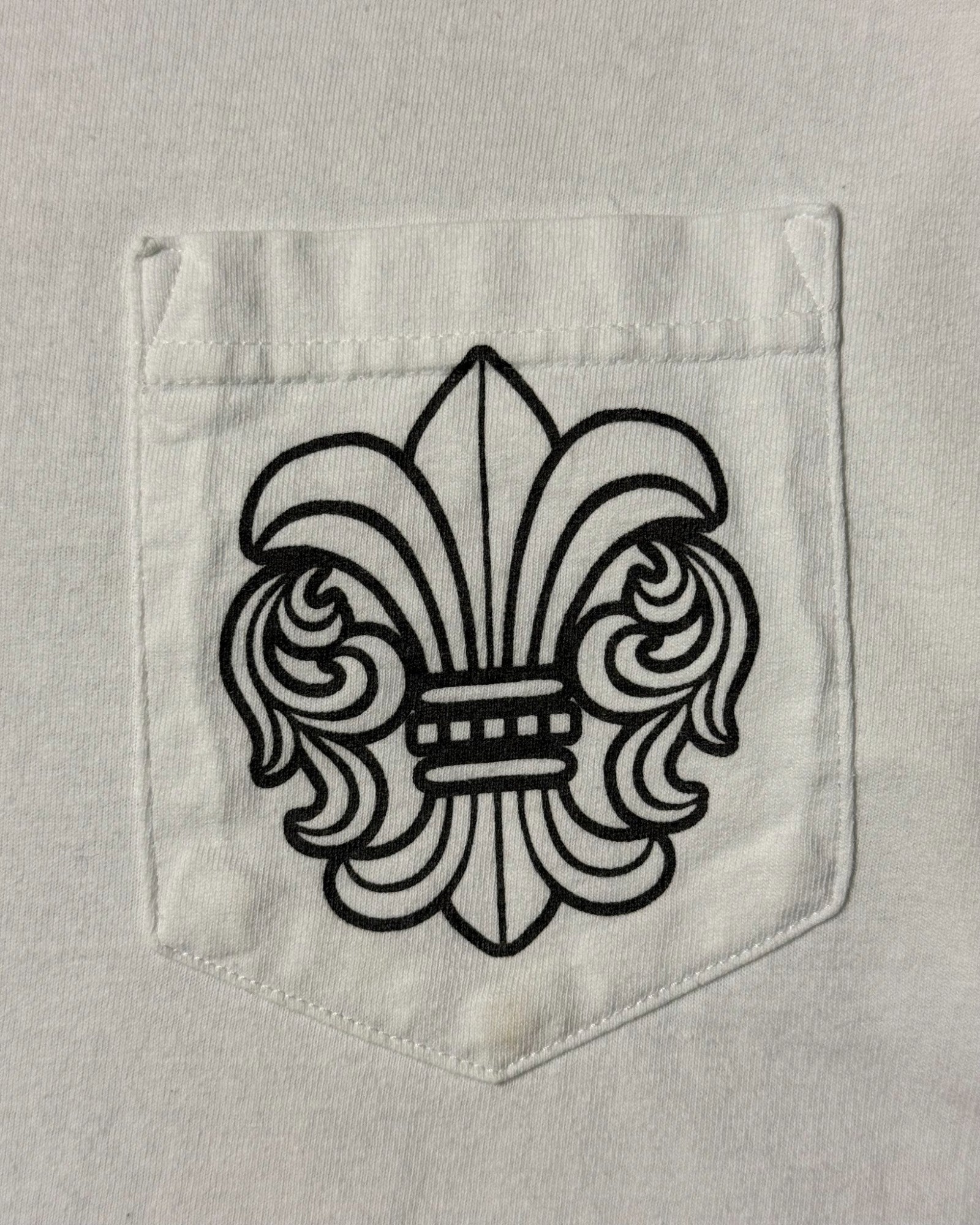 Chrome Hearts White T-Bar Vertical Logo Tee