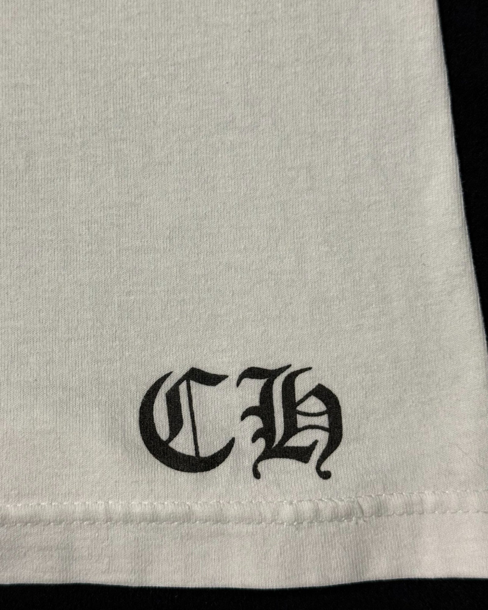 Chrome Hearts White T-Bar Vertical Logo Tee