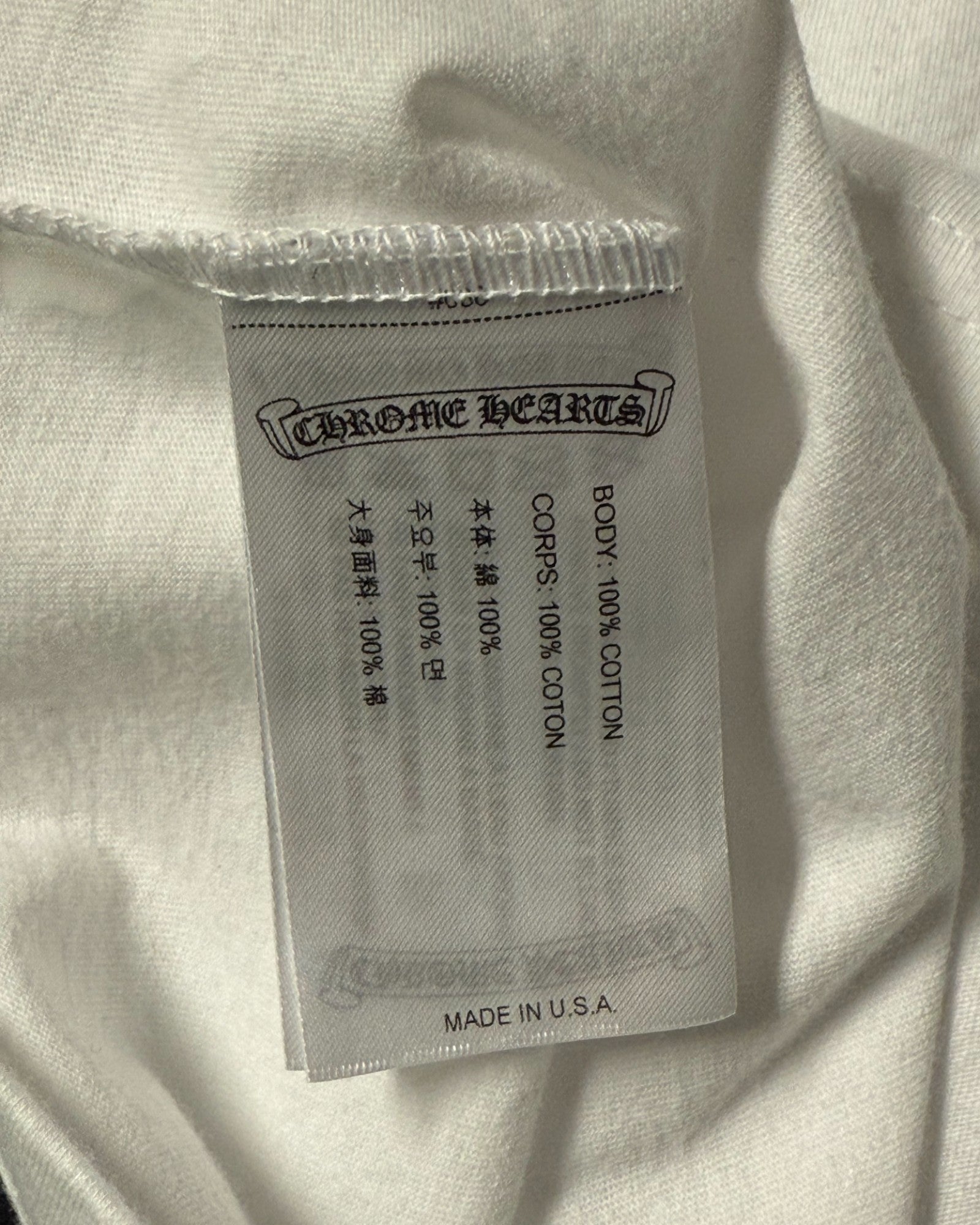 Chrome Hearts Purple White Neck Logo Longsleeve