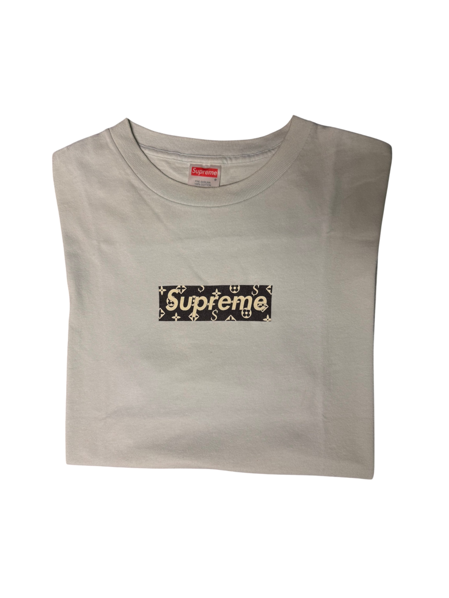 2000 Supreme LV Monogram Ice Blue Box Logo Tee
