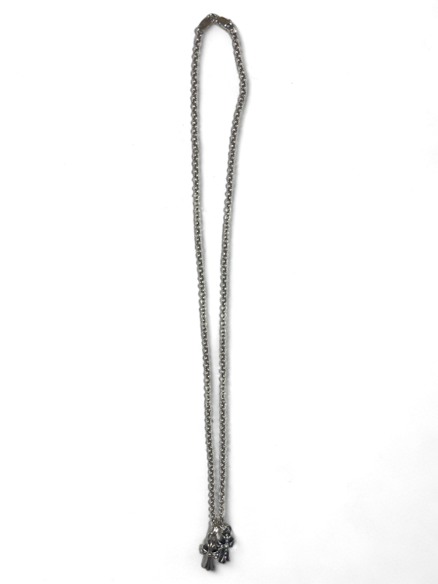 Chrome Hearts Roller Baby Fat Diamond Cross Necklace