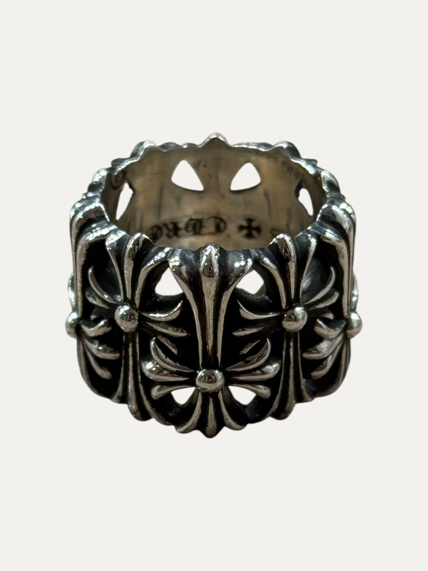Chrome Hearts Cemetery Cross Silver Ring