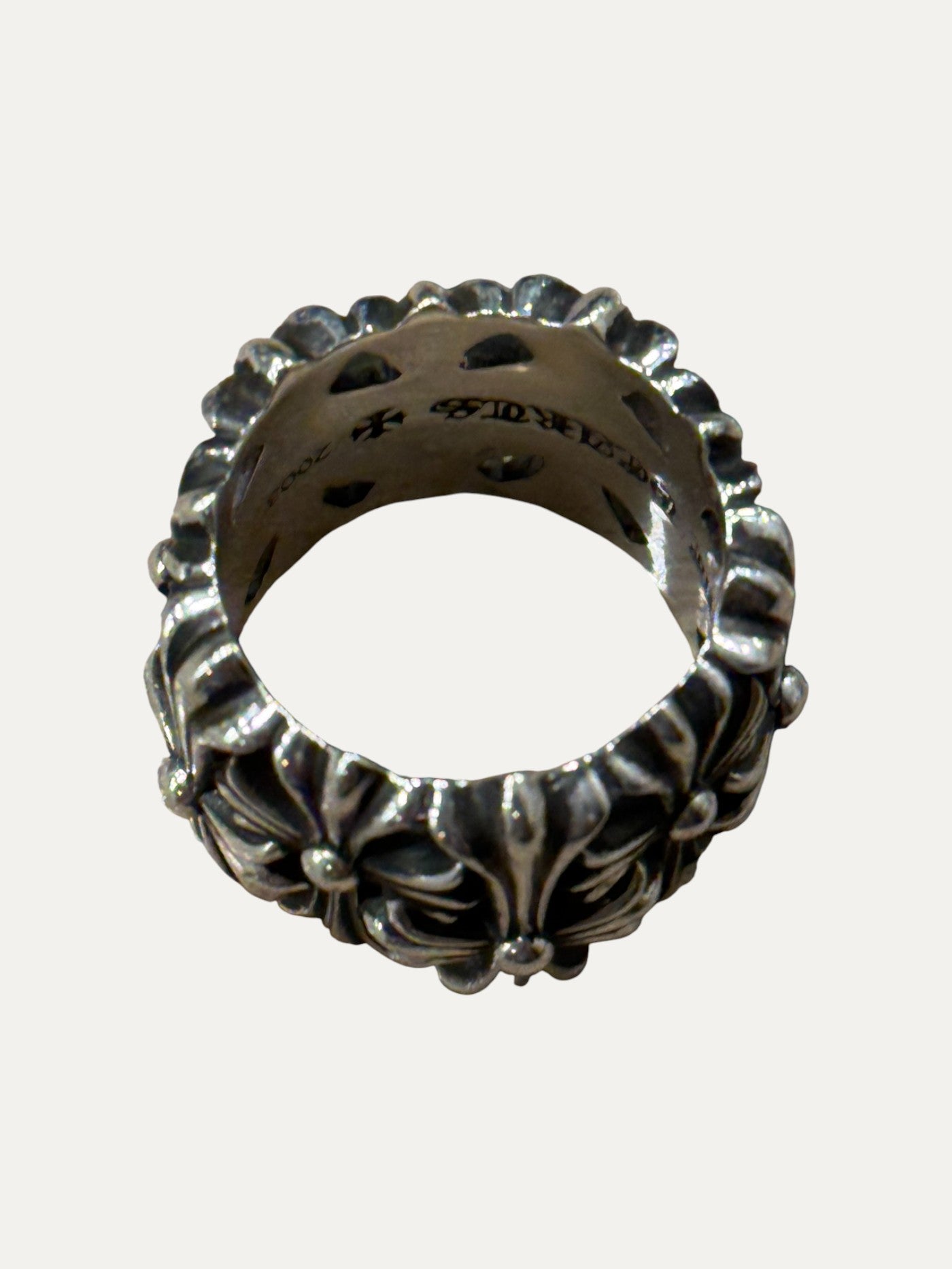 Chrome Hearts Cemetery Cross Silver Ring