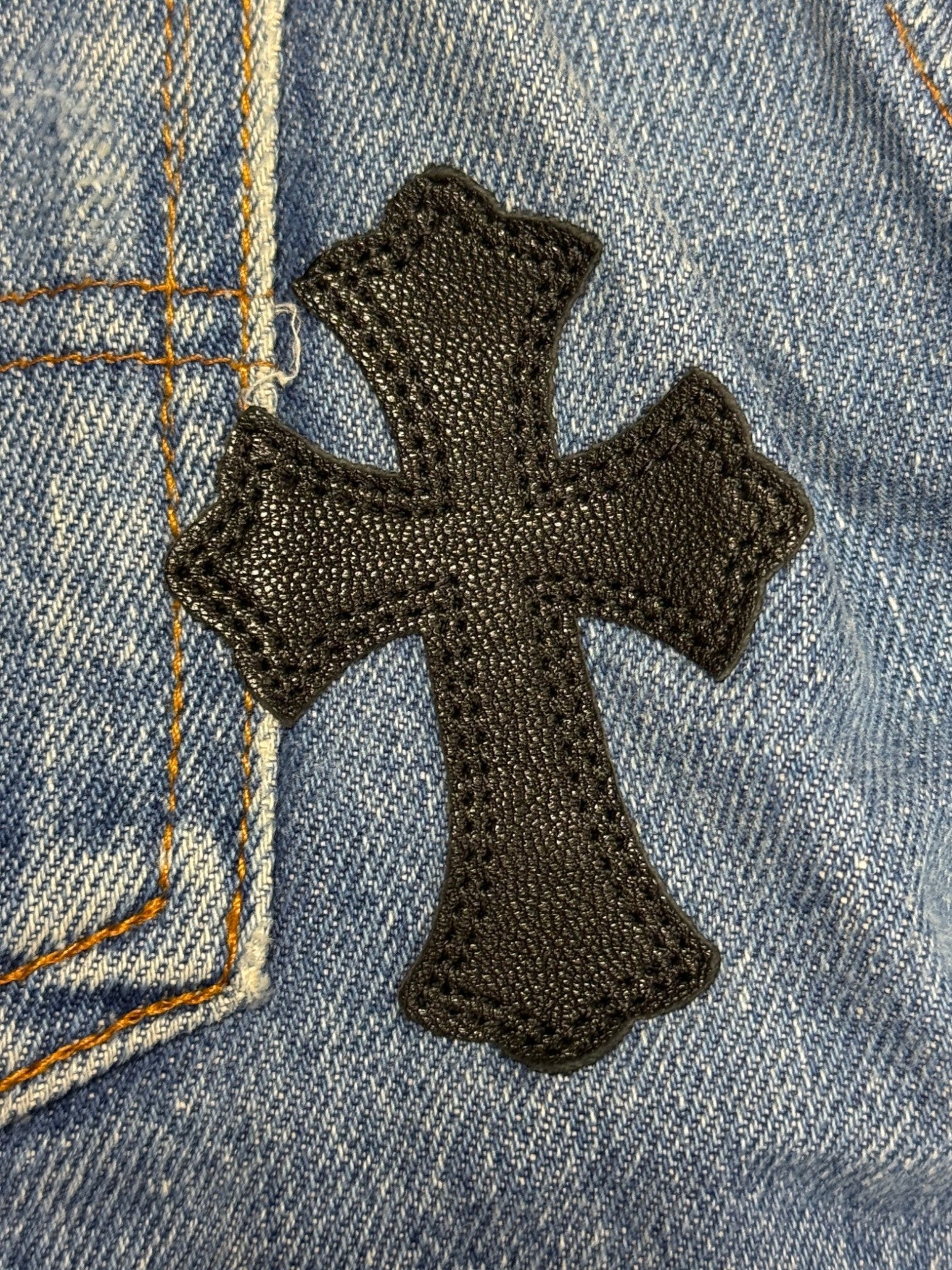Chrome Hearts Cross Patch Levi's 517 Blue Levi's Jeans