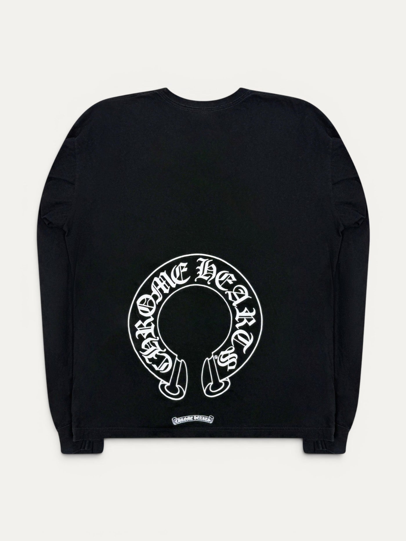 Chrome Hearts Black Floral Horseshoe Longsleeve