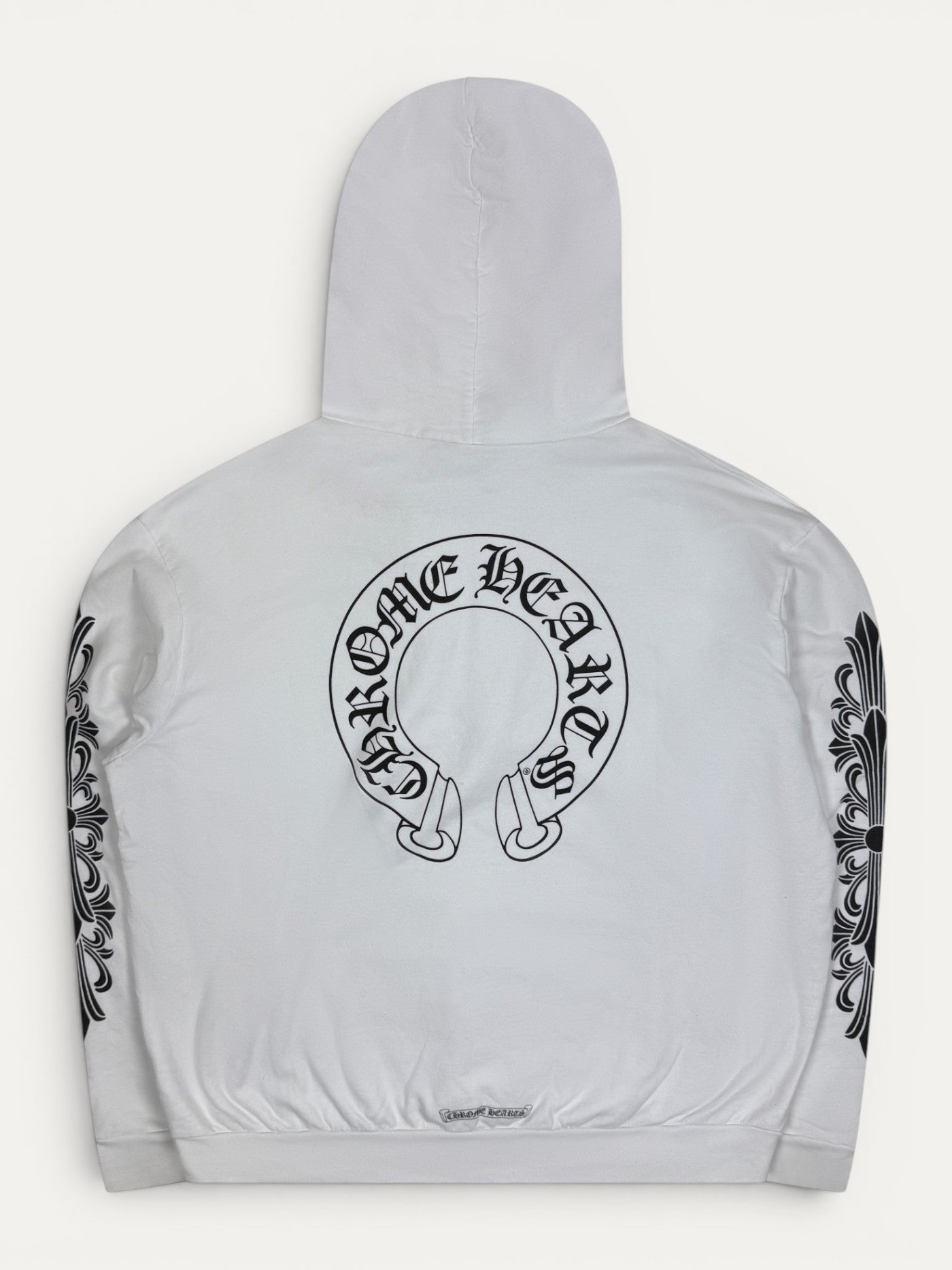 Chrome Hearts White Horseshoe Floral Hoodie