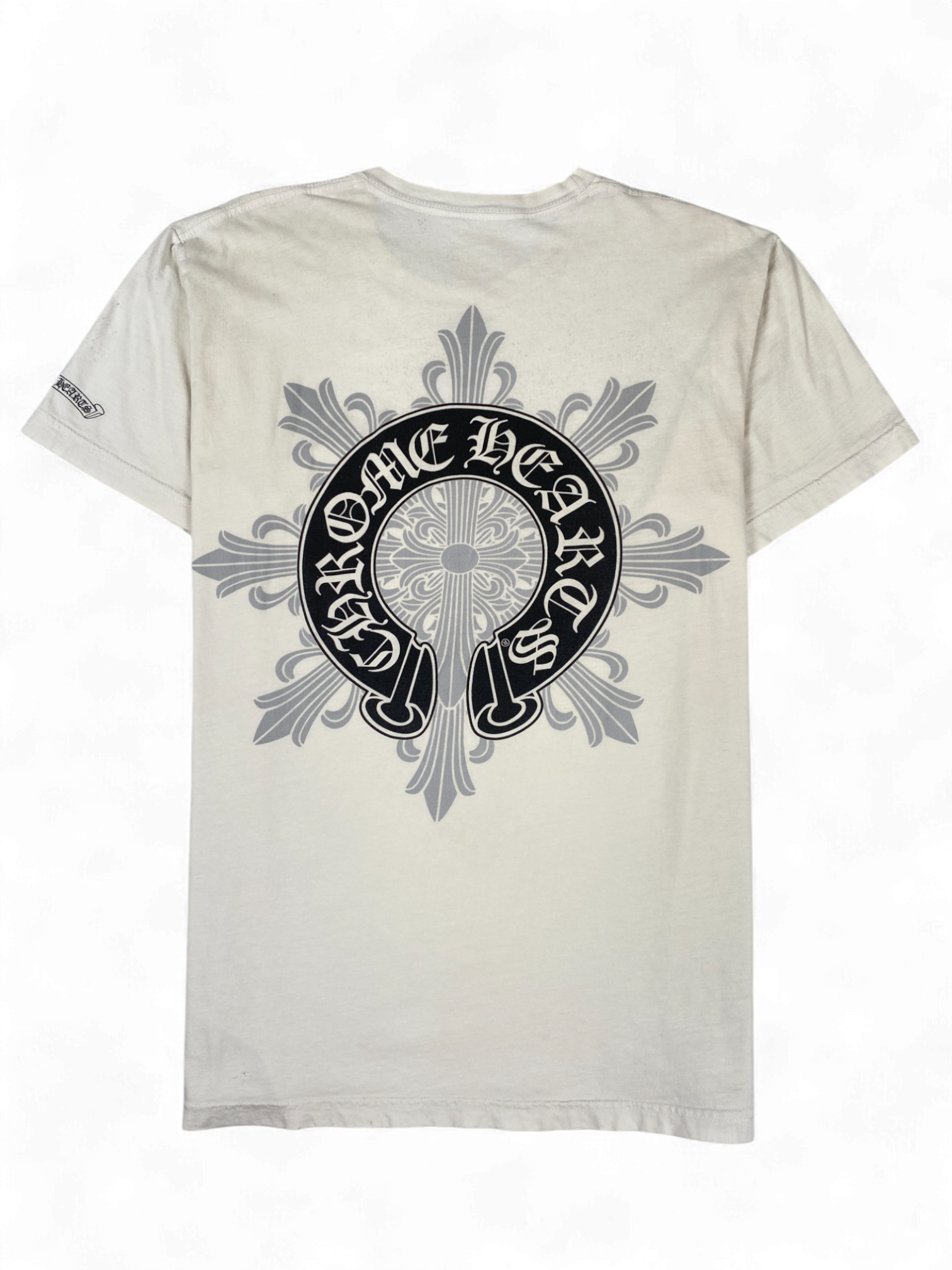 Chrome Hearts White Cross Horseshoe Logo Tee