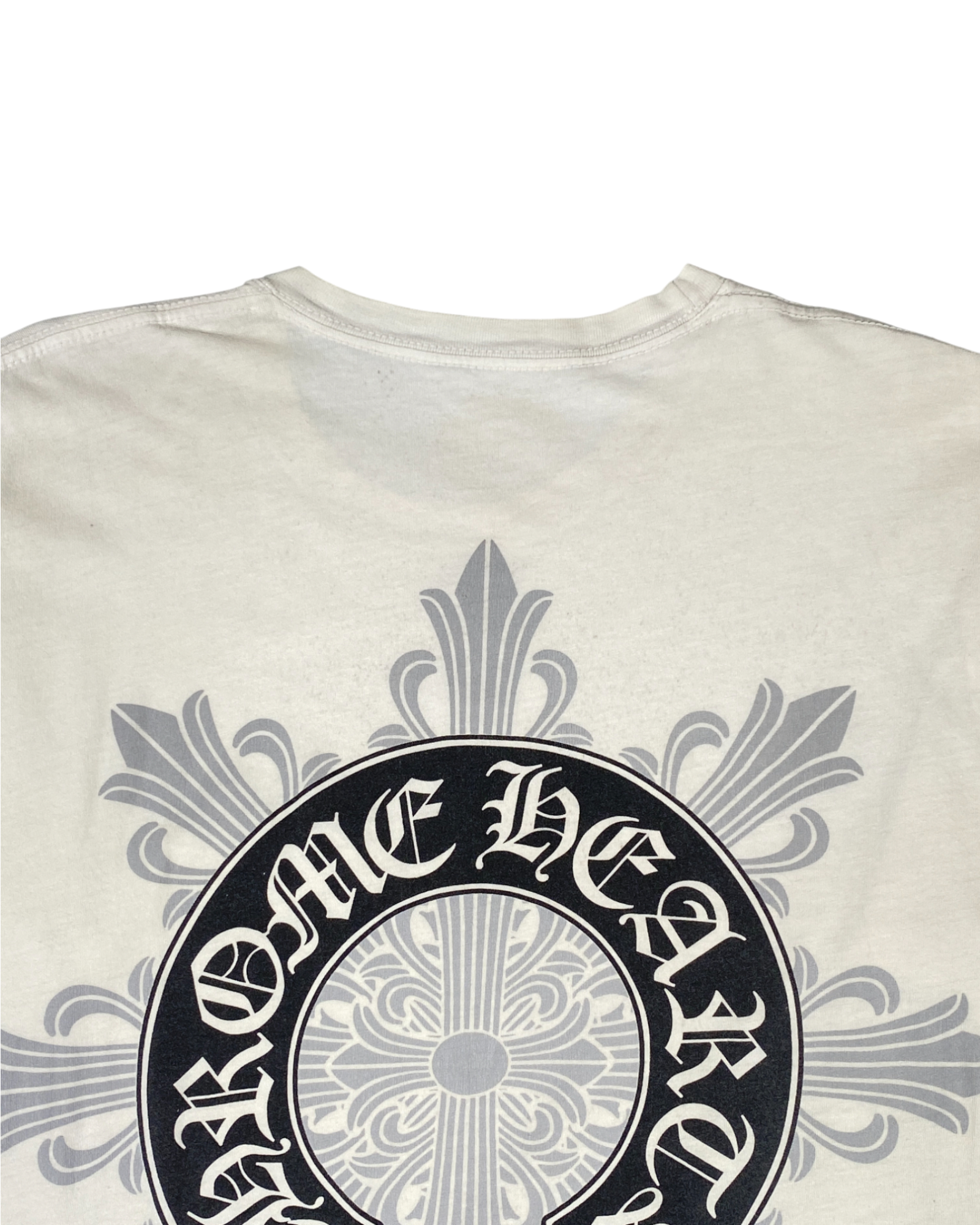 Chrome Hearts White Cross Horseshoe Logo Tee
