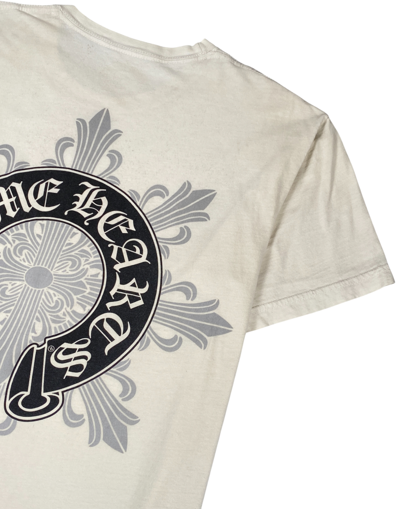 Chrome Hearts White Cross Horseshoe Logo Tee