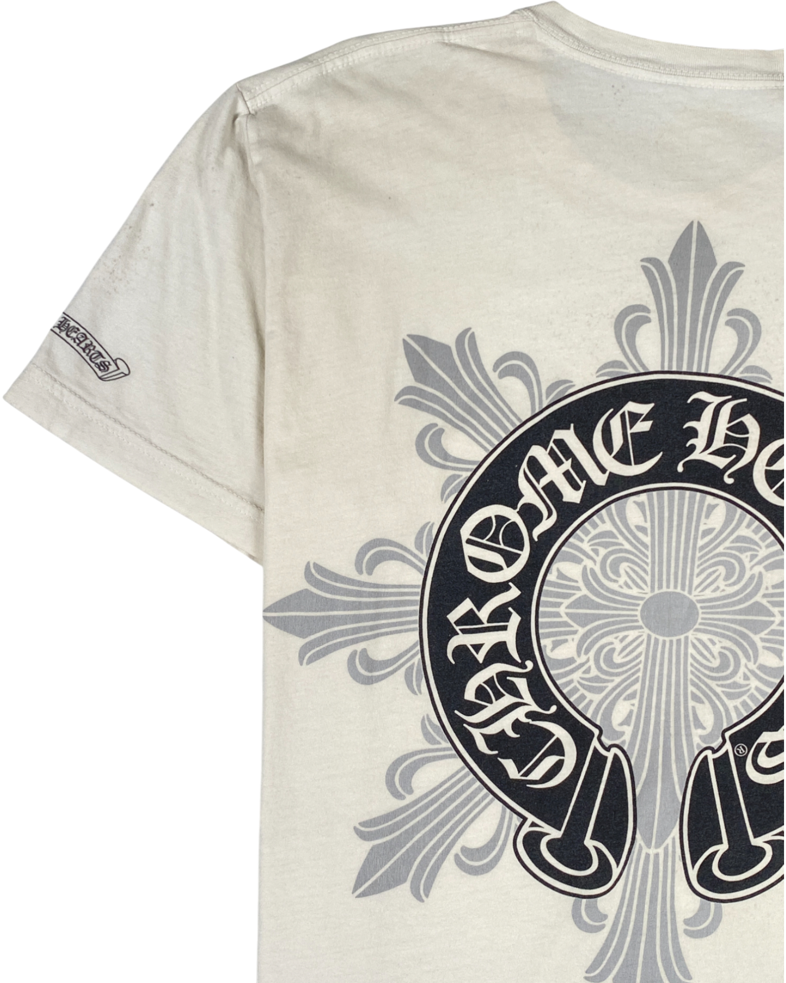 Chrome Hearts White Cross Horseshoe Logo Tee