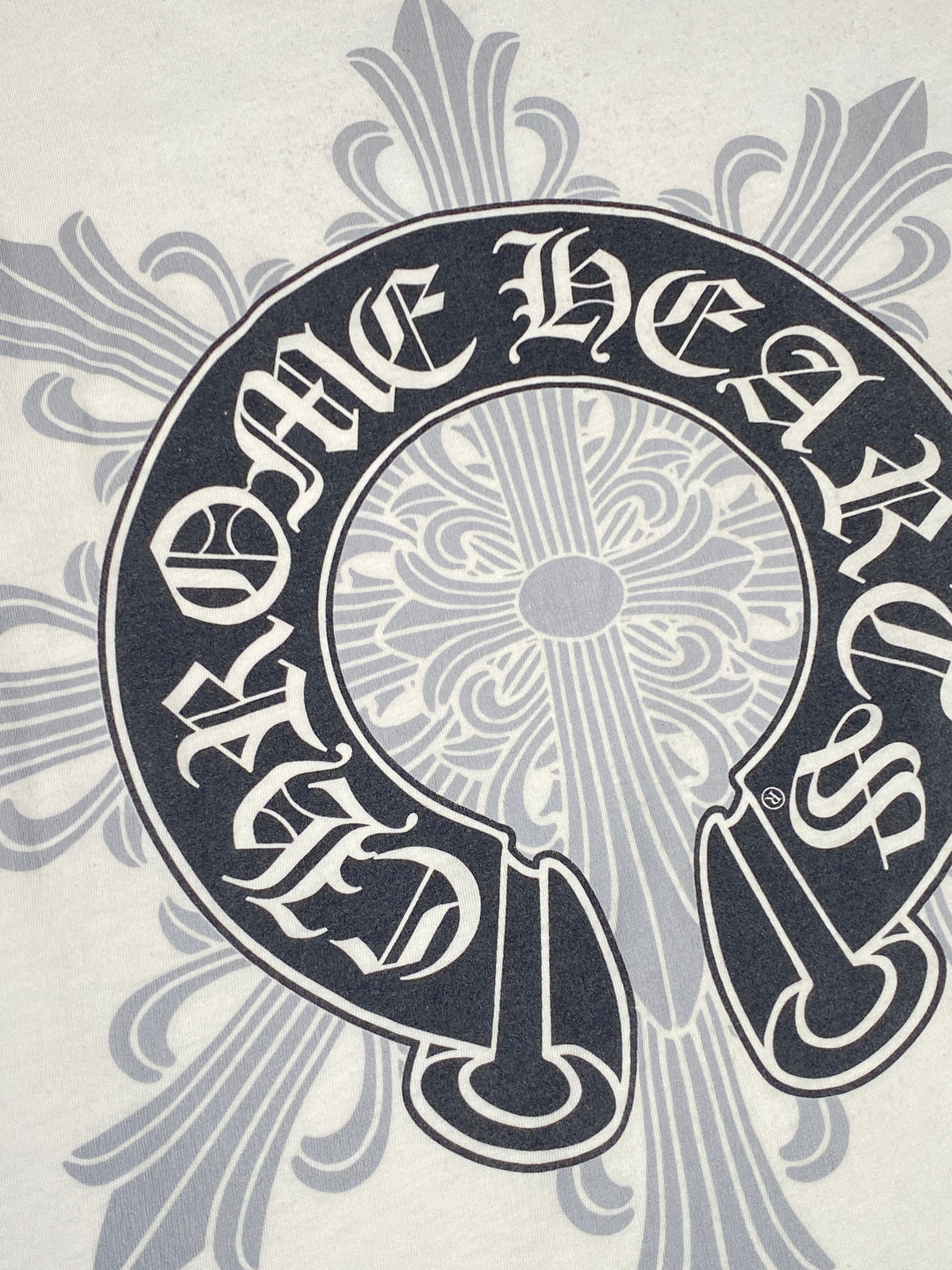 Chrome Hearts White Cross Horseshoe Logo Tee