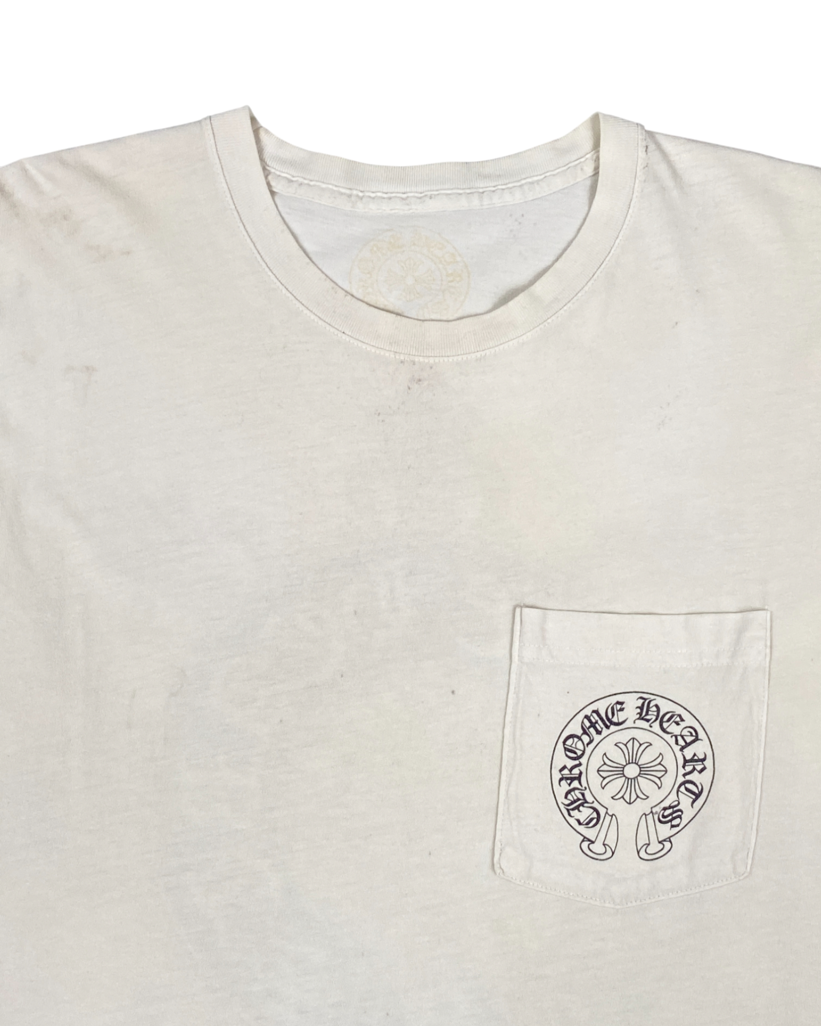 Chrome Hearts White Cross Horseshoe Logo Tee
