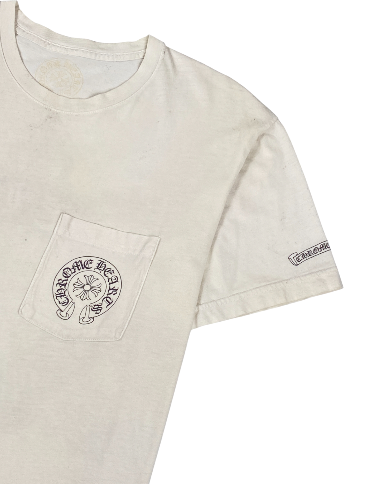 Chrome Hearts White Cross Horseshoe Logo Tee