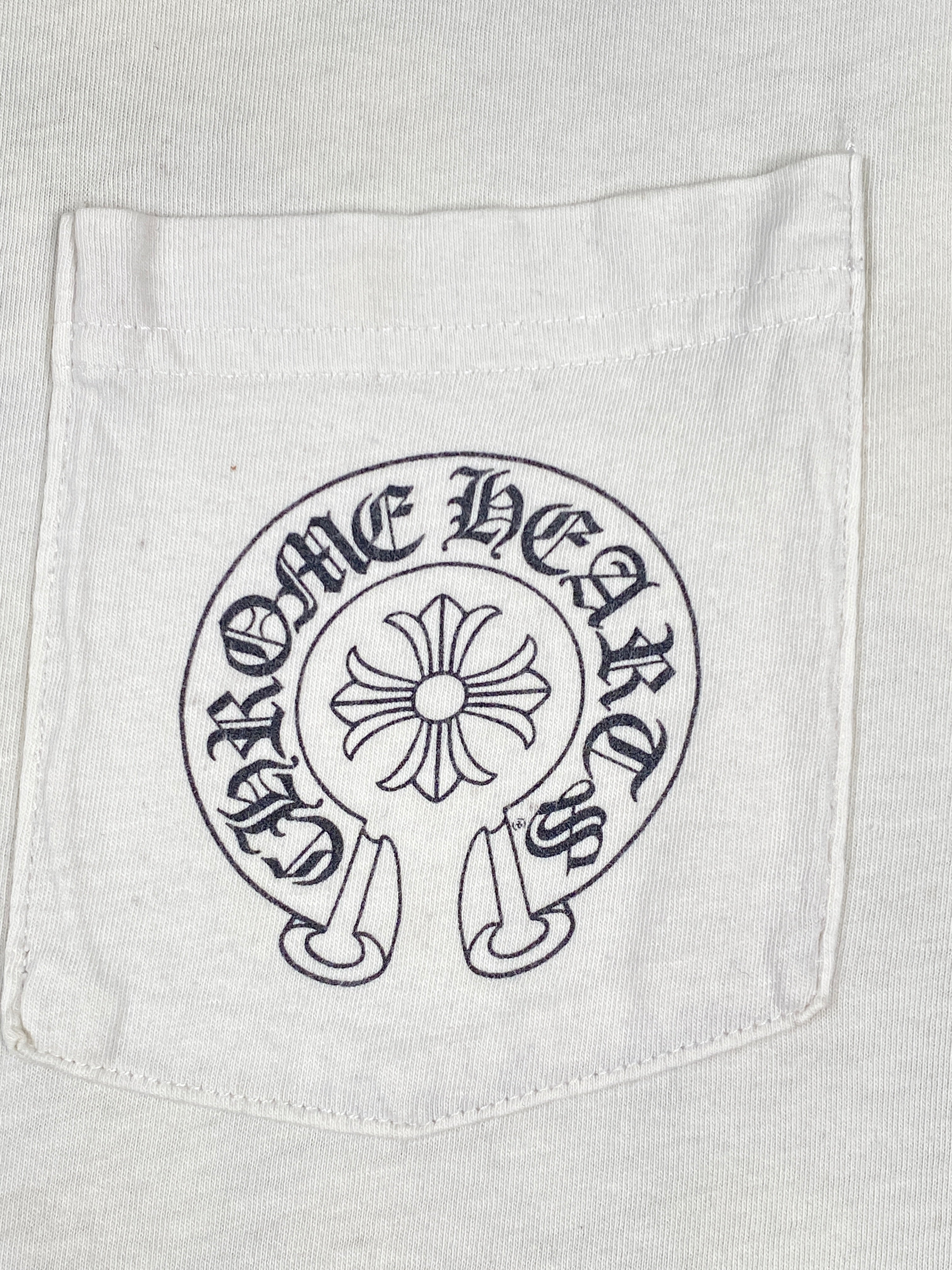 Chrome Hearts White Cross Horseshoe Logo Tee