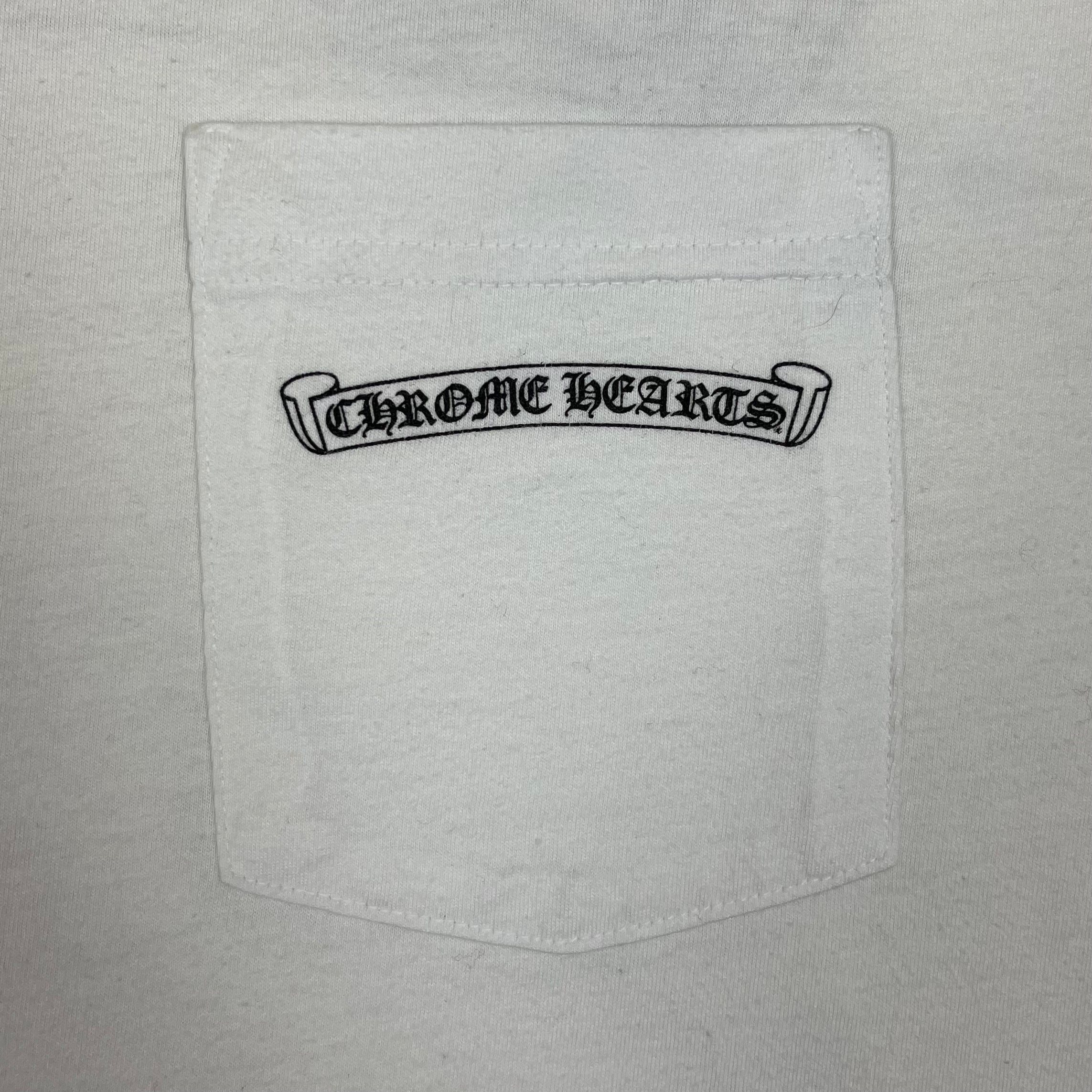 Chrome Hearts White Multi Color Cross Longsleeve