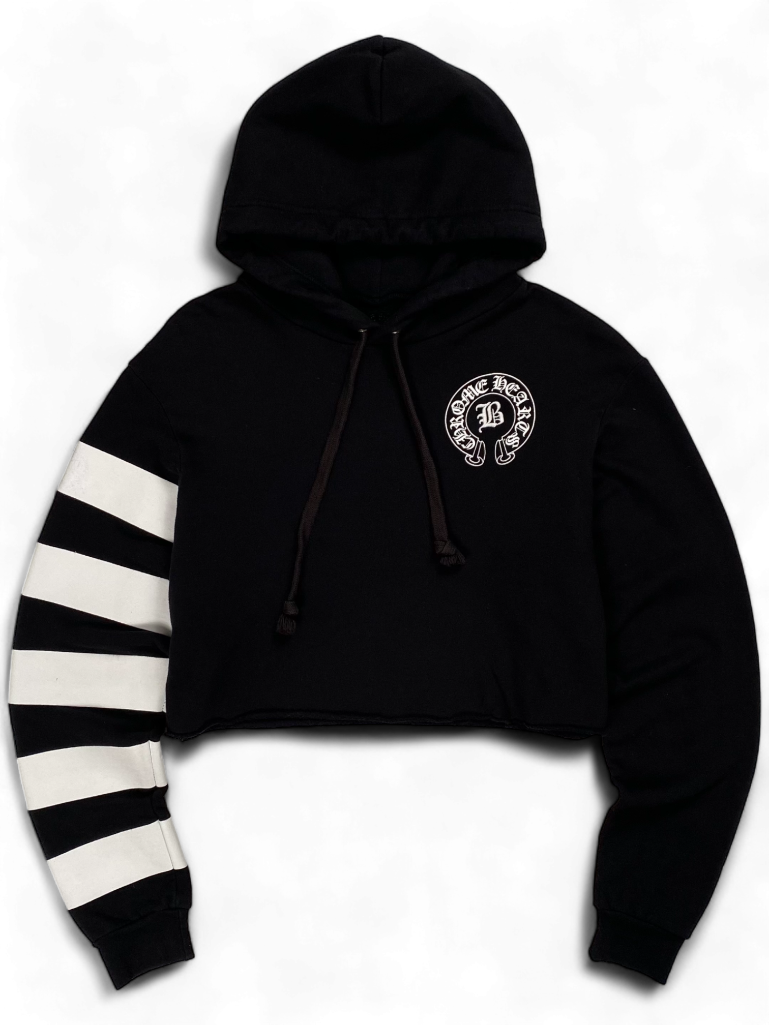 Chrome Hearts Bella Hadid Black Cropped Hoodie