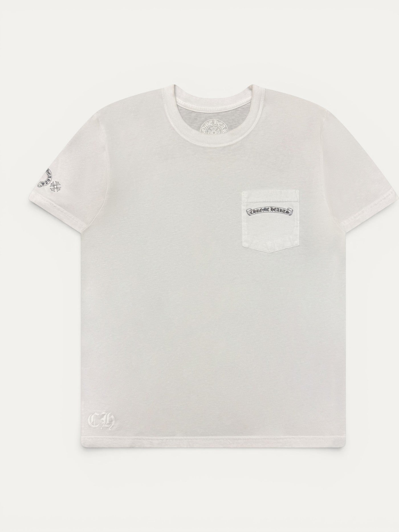Chrome Hearts Multi Colour Cross Cemetery White Tee