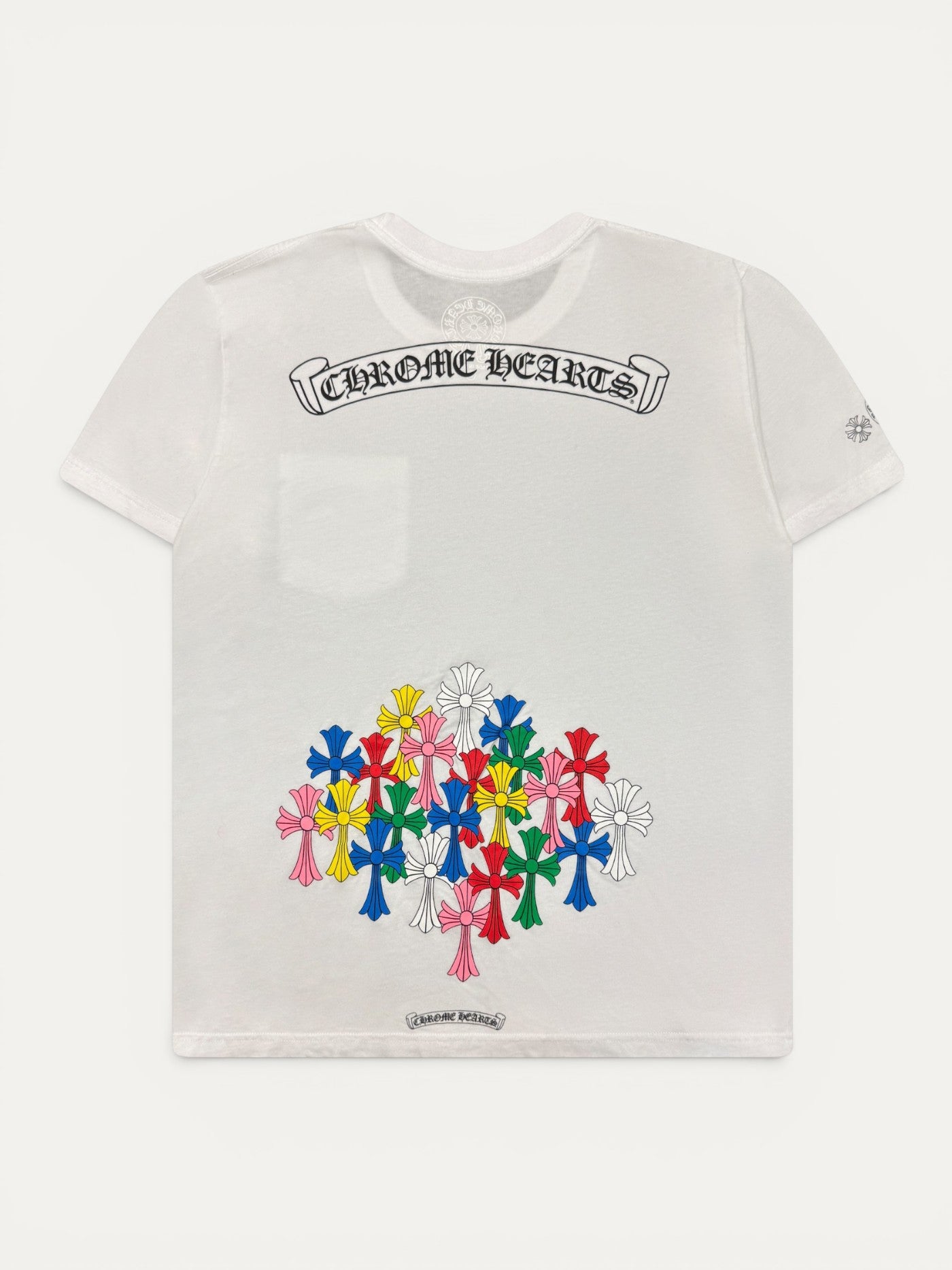 Chrome Hearts Multi Colour Cross Cemetery White Tee
