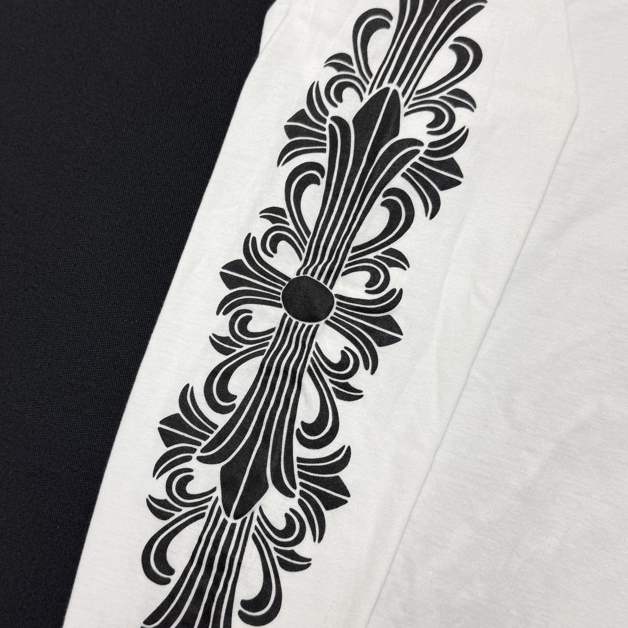 Chrome Hearts White Horseshoe Logo Longsleeve