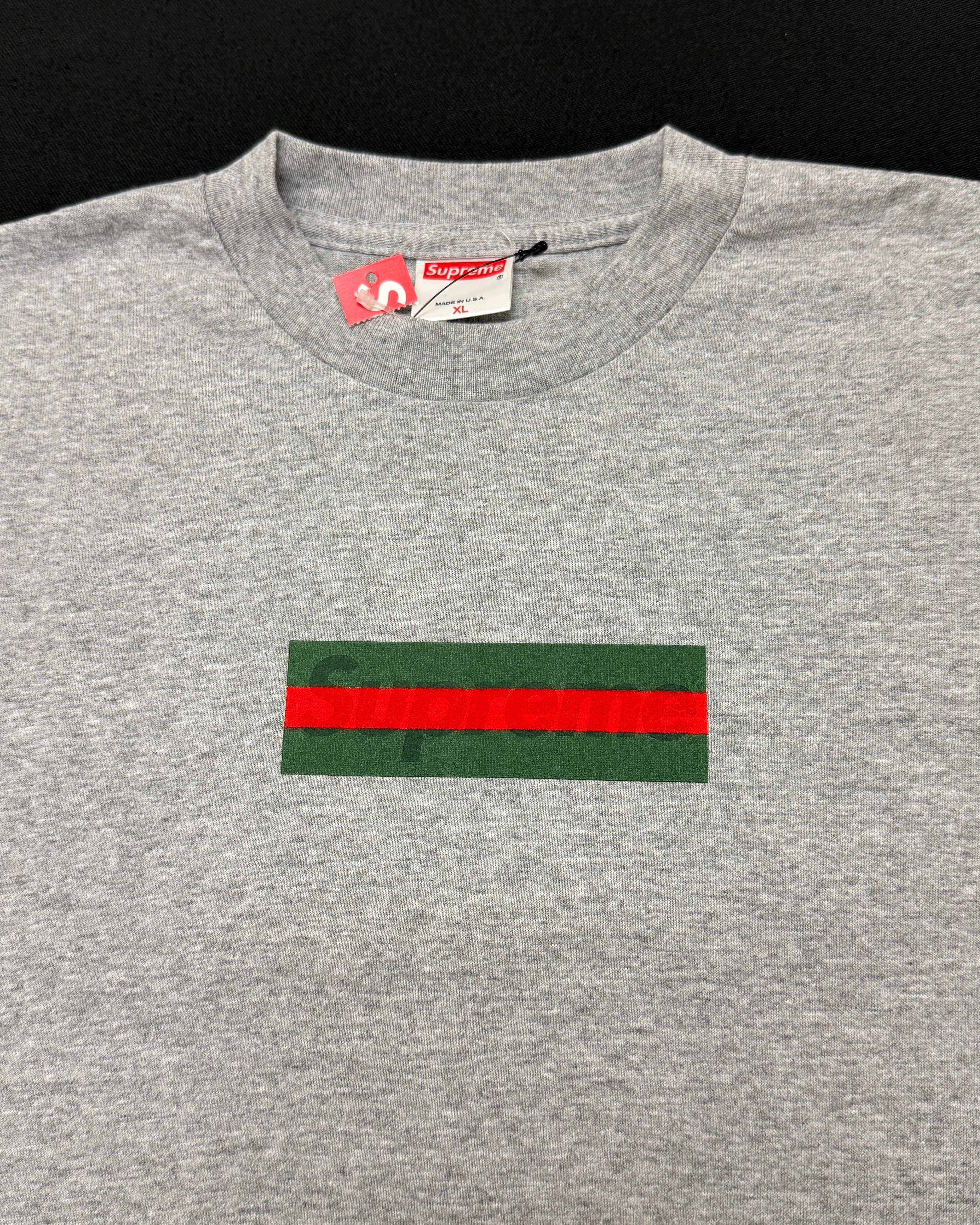 2000 Supreme Gucci Grey Box Logo Tee