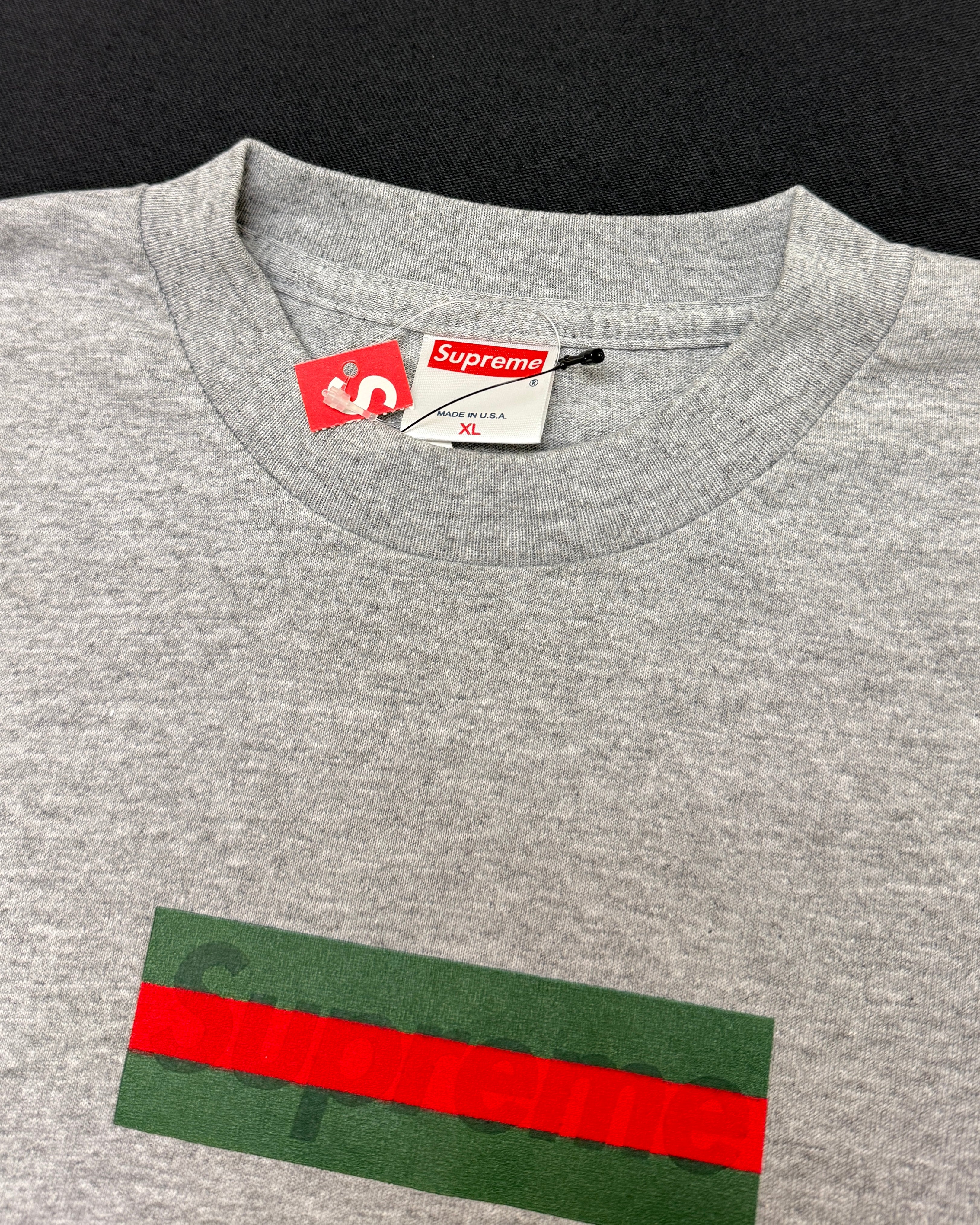 2000 Supreme Gucci Grey Box Logo Tee