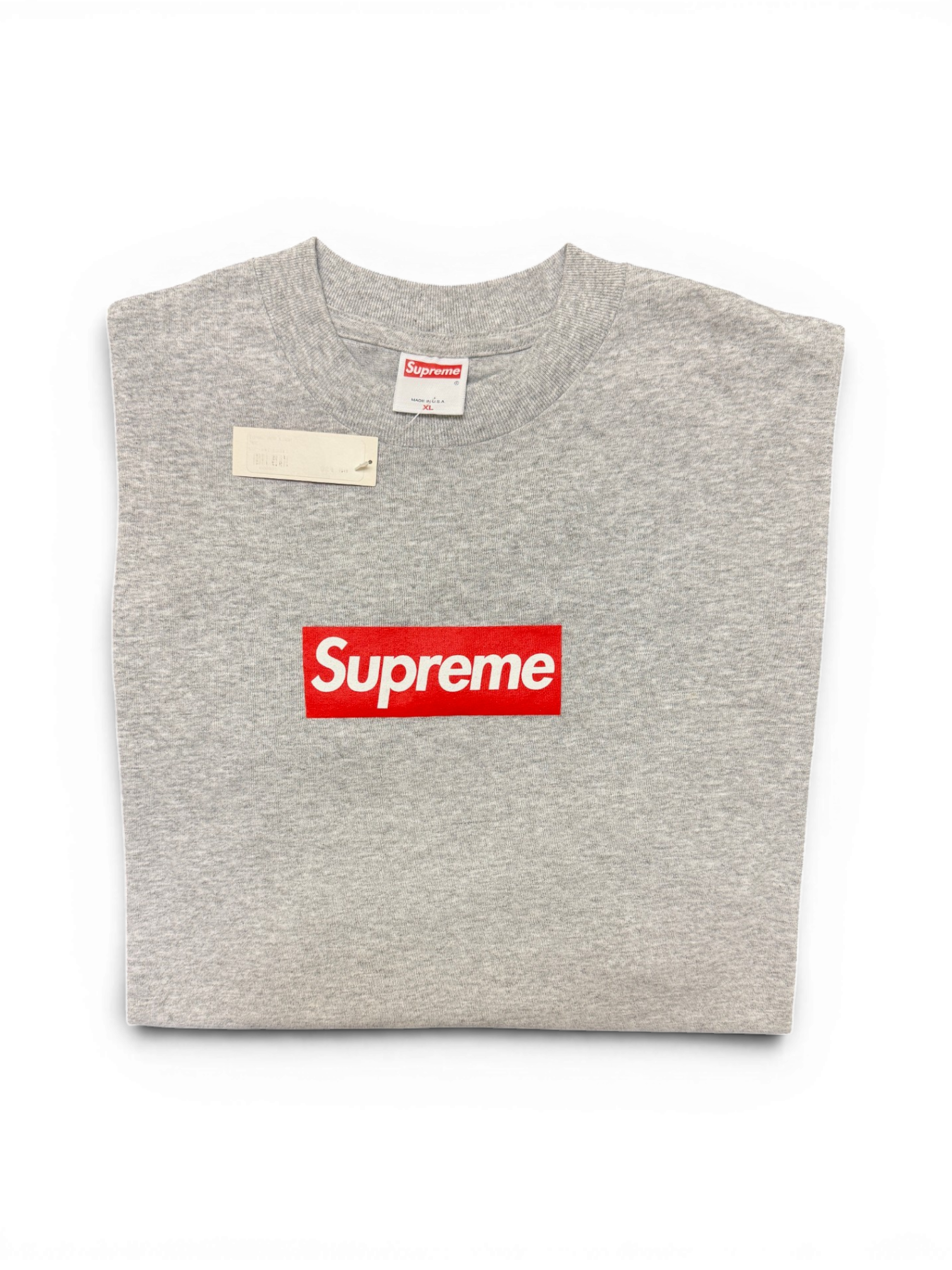 2003 Supreme Red Grey Box Logo Tee