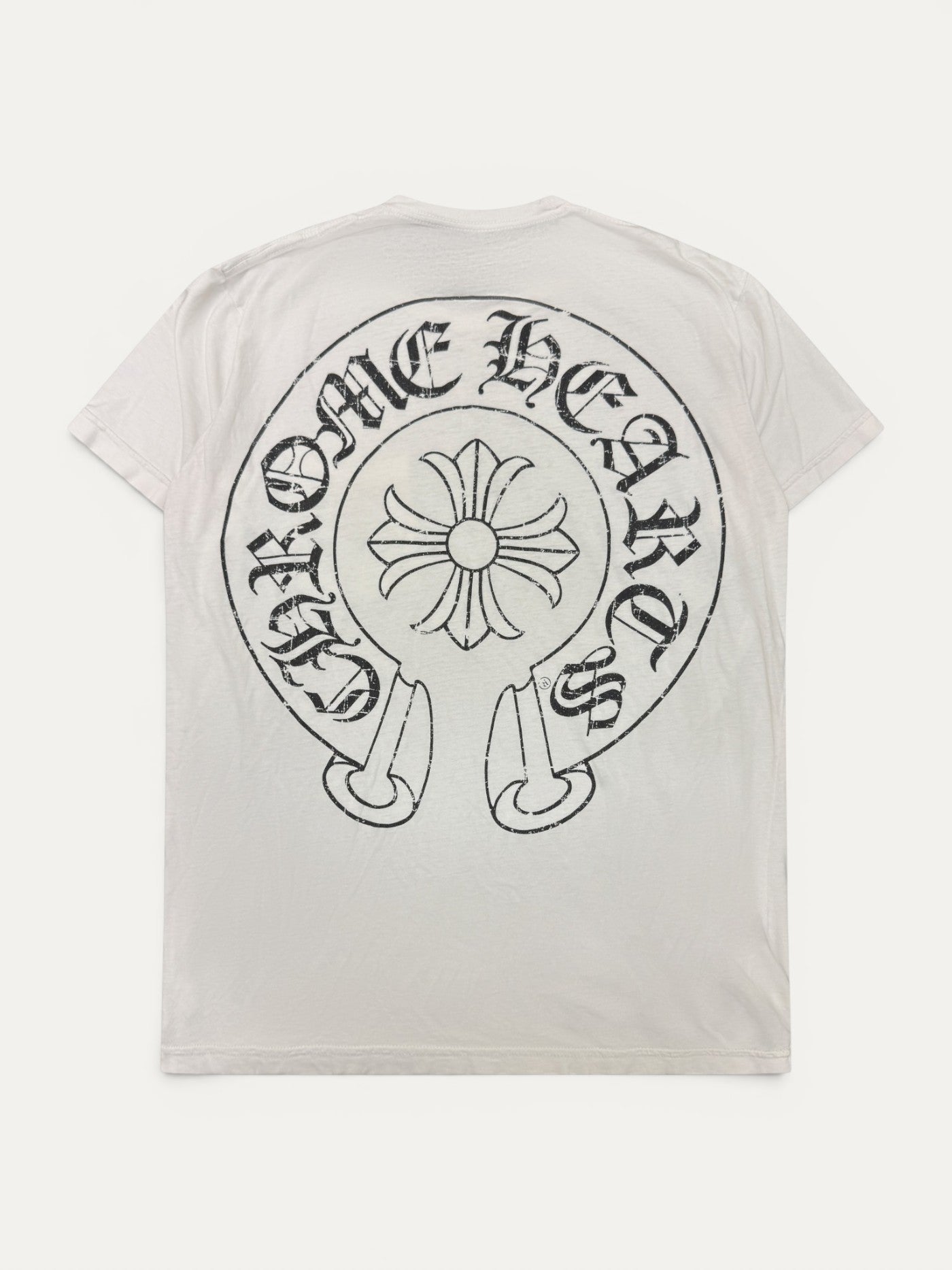 Chrome Hearts Vintage White Dagger Horseshoe Tee