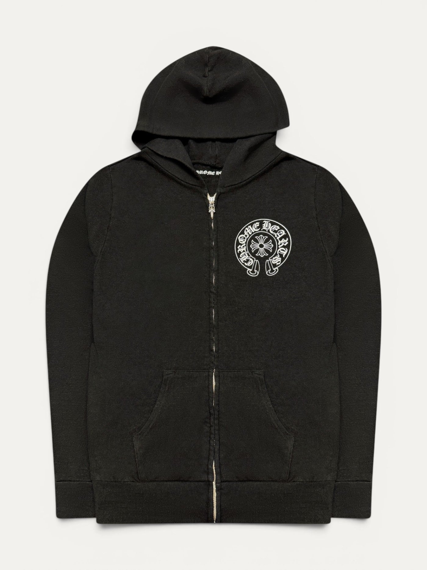 Chrome Hearts Matty Boy Green Chomper Black Horseshoe Zip Up Hoodie