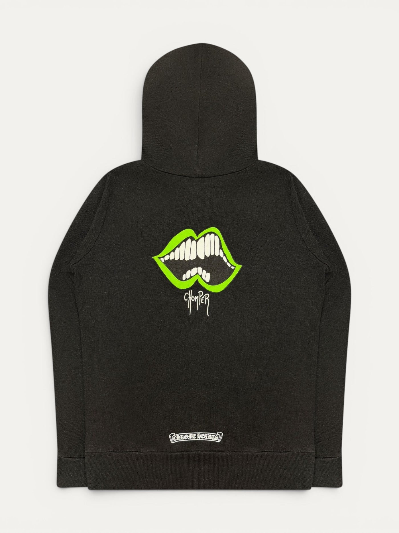 Chrome Hearts Matty Boy Green Chomper Black Horseshoe Zip Up Hoodie