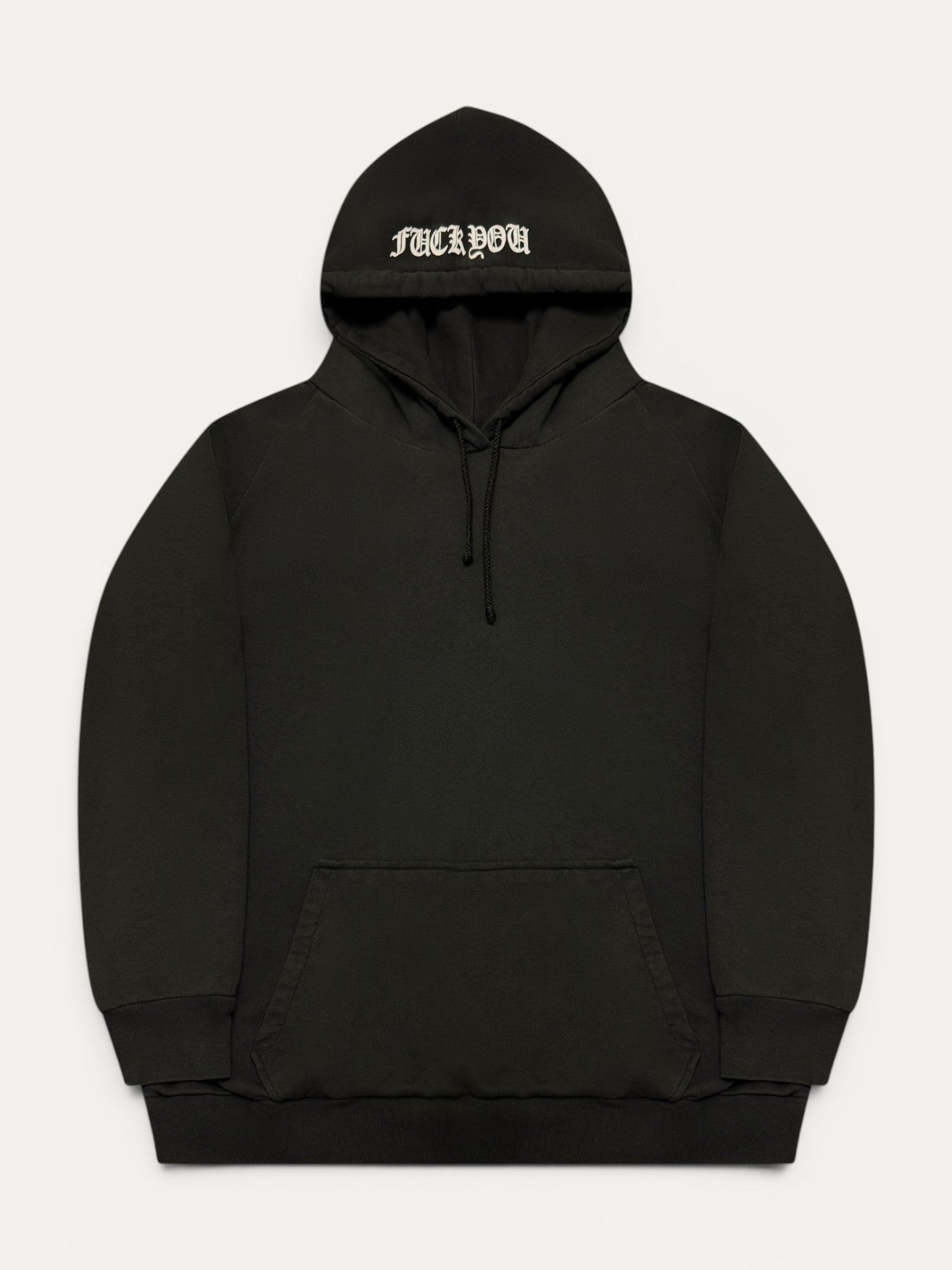 Chrome Hearts Vintage Black 'Fuck You' Horseshoe Thermal Hoodie
