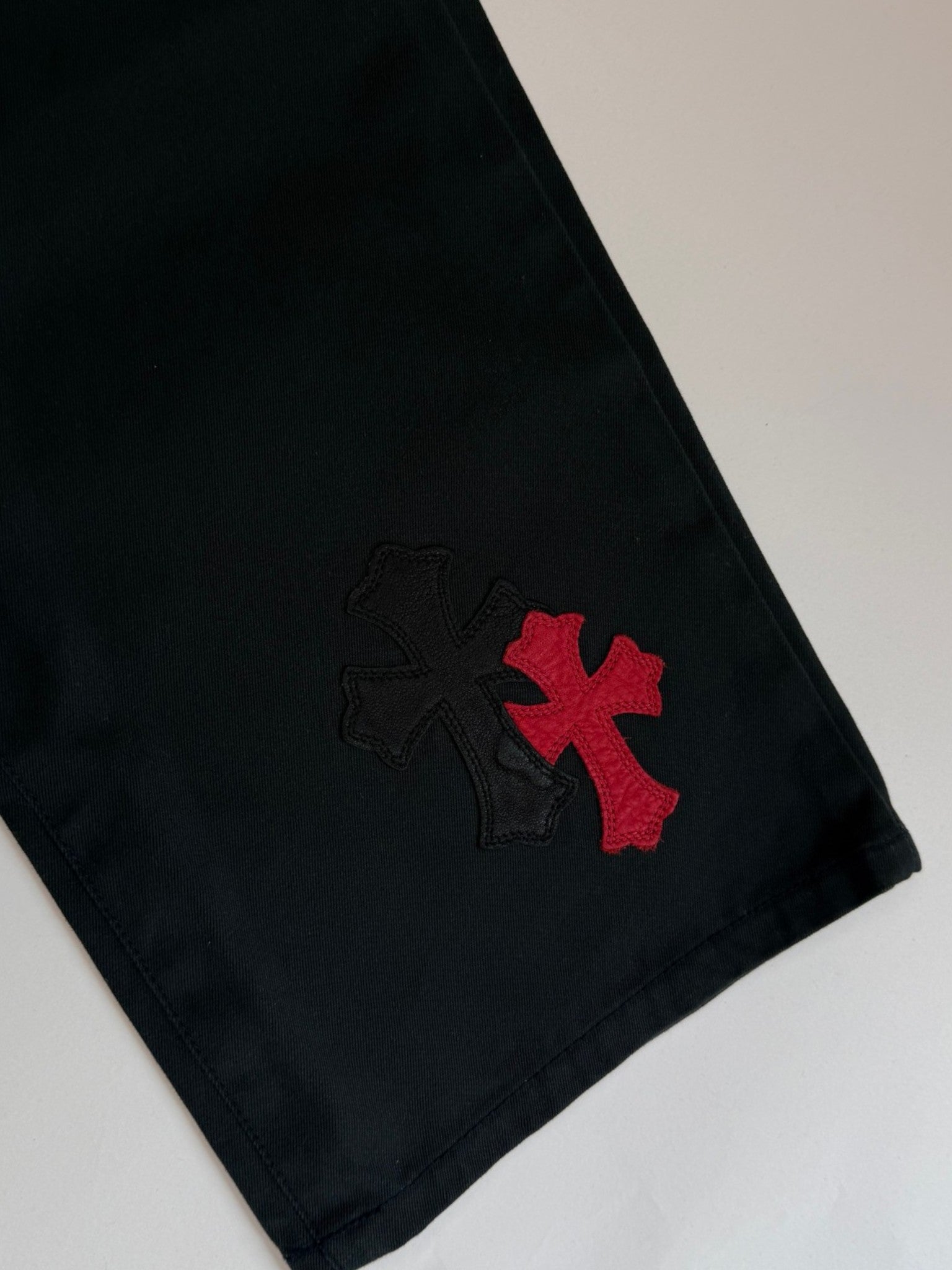 Chrome Hearts Multi Colour Red Blue Cross Patch Chino Pants