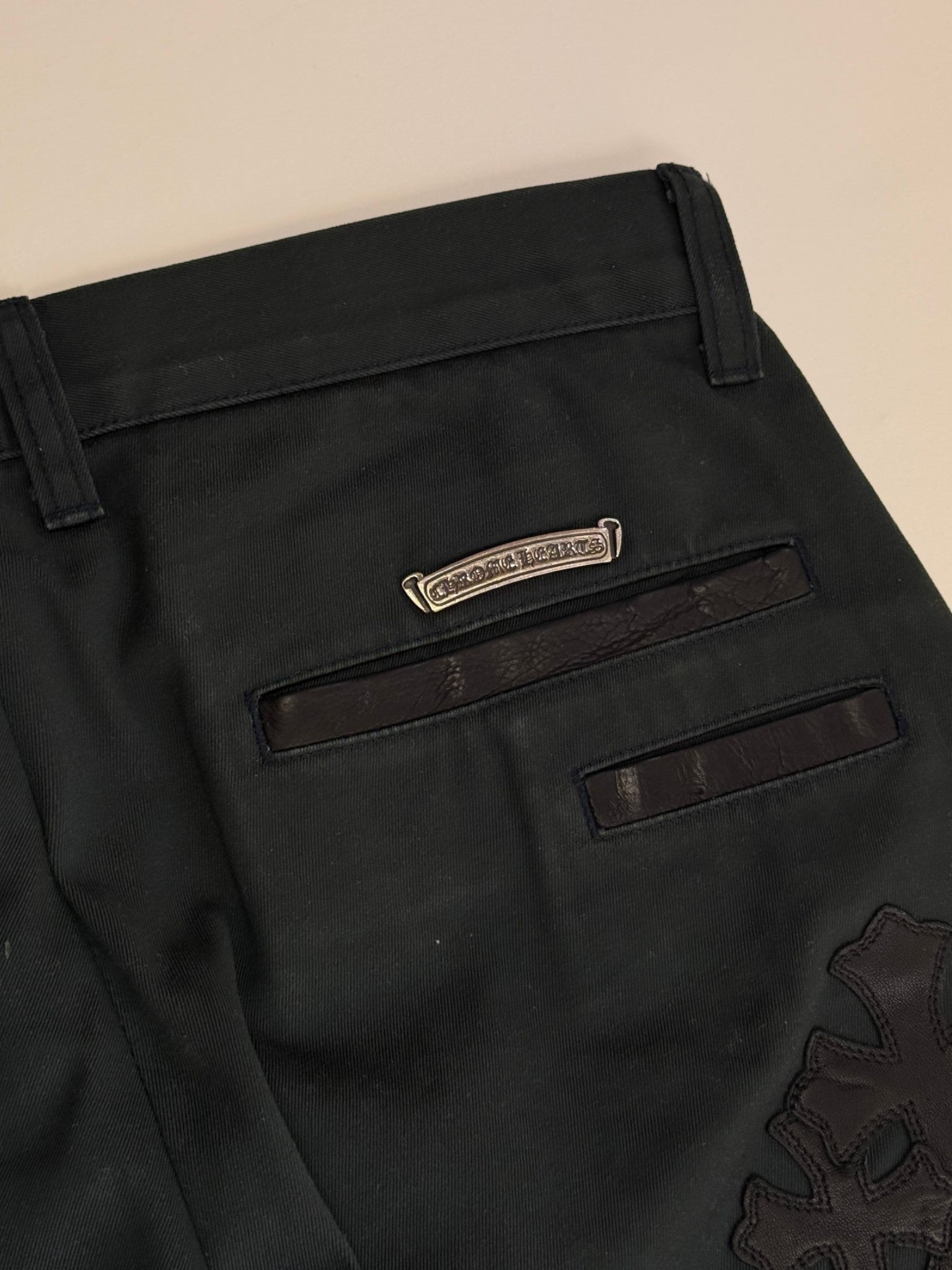 Chrome Hearts Multi Colour Red Blue Cross Patch Chino Pants