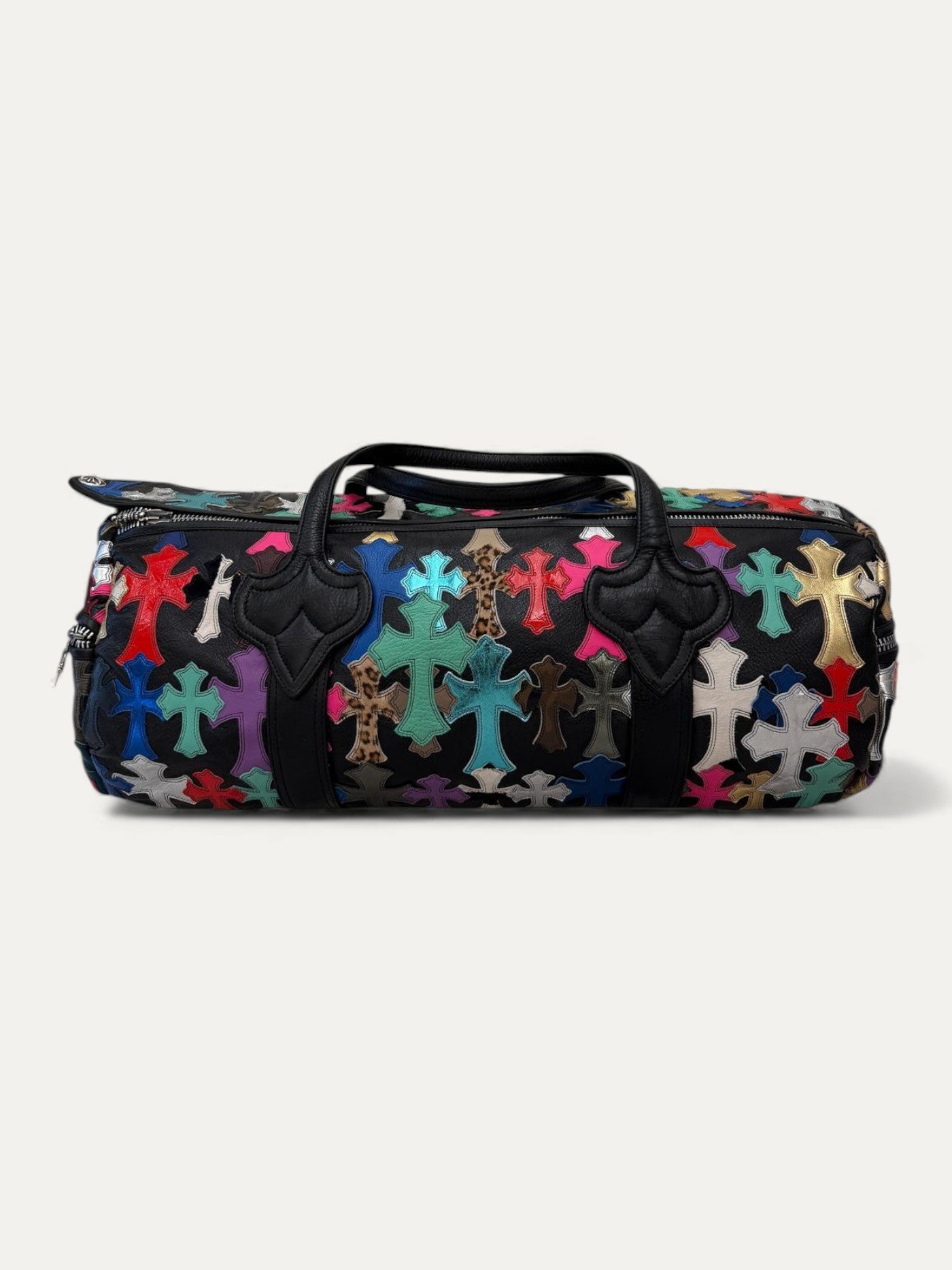 Chrome Hearts Multi Colour Cemetery Cross Patch Leather Duffle